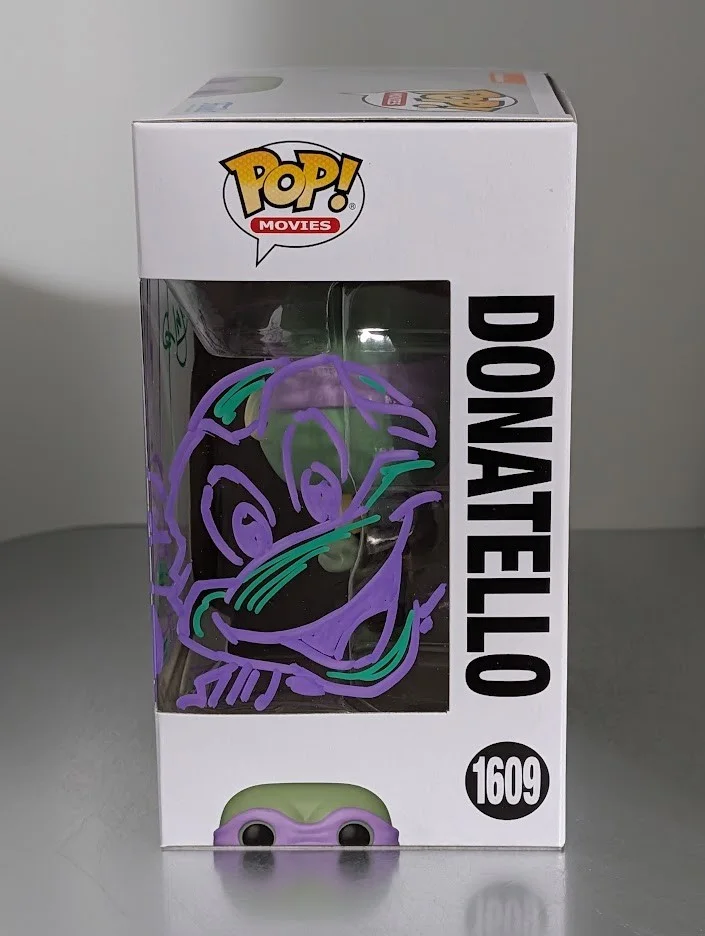 Guy Gilchrist — Guy Gilchrist Signed & Sketched Funko Pop Donatello Teenage Mutant Ninja Turtles, изображение 3
