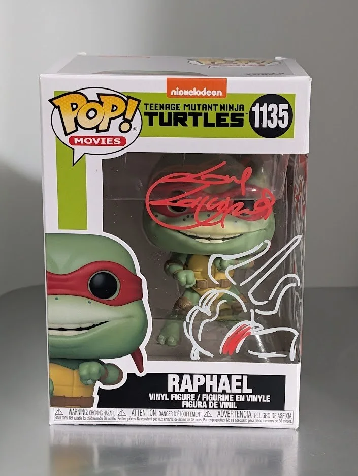 Guy Gilchrist — Guy Gilchrist Signed & Sketched Funko Pop Raphael Teenage Mutant Ninja Turtles, image 2