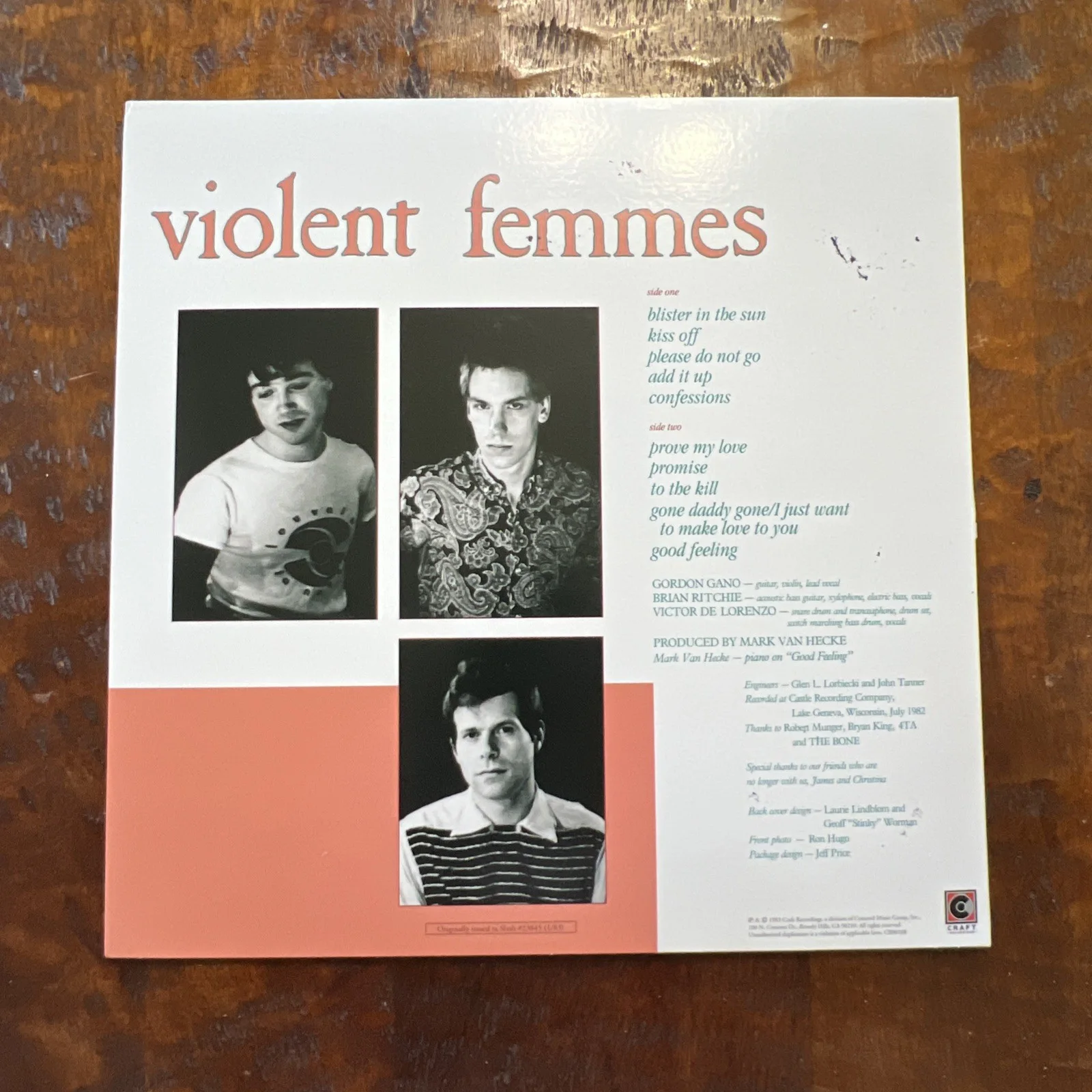 Gordon Gano Brian Ritchie Signed Violent Femmes Vinyl Album JSA Coa Autographed, изображение 5