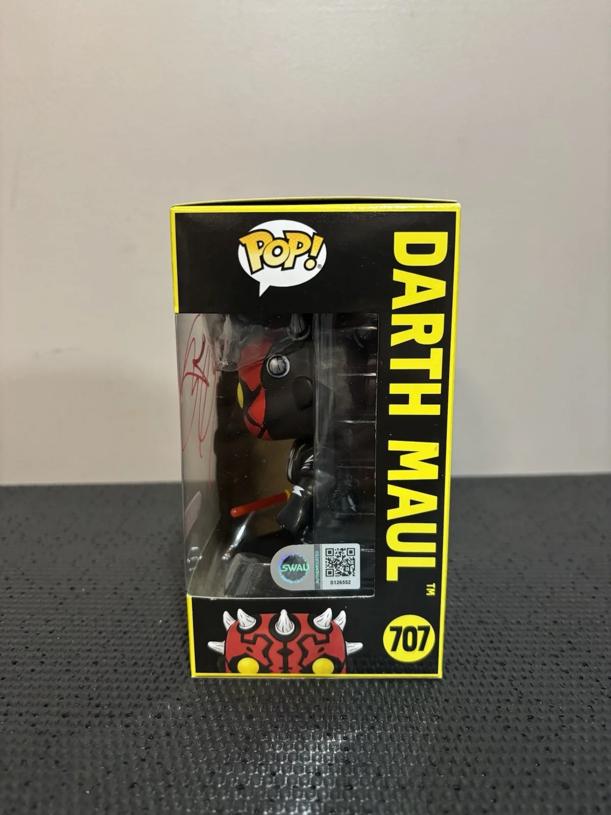 Ray Park — Ray Park Signed Darth Maul Star Wars Funko #707 w/ SWAU COA, изображение 2