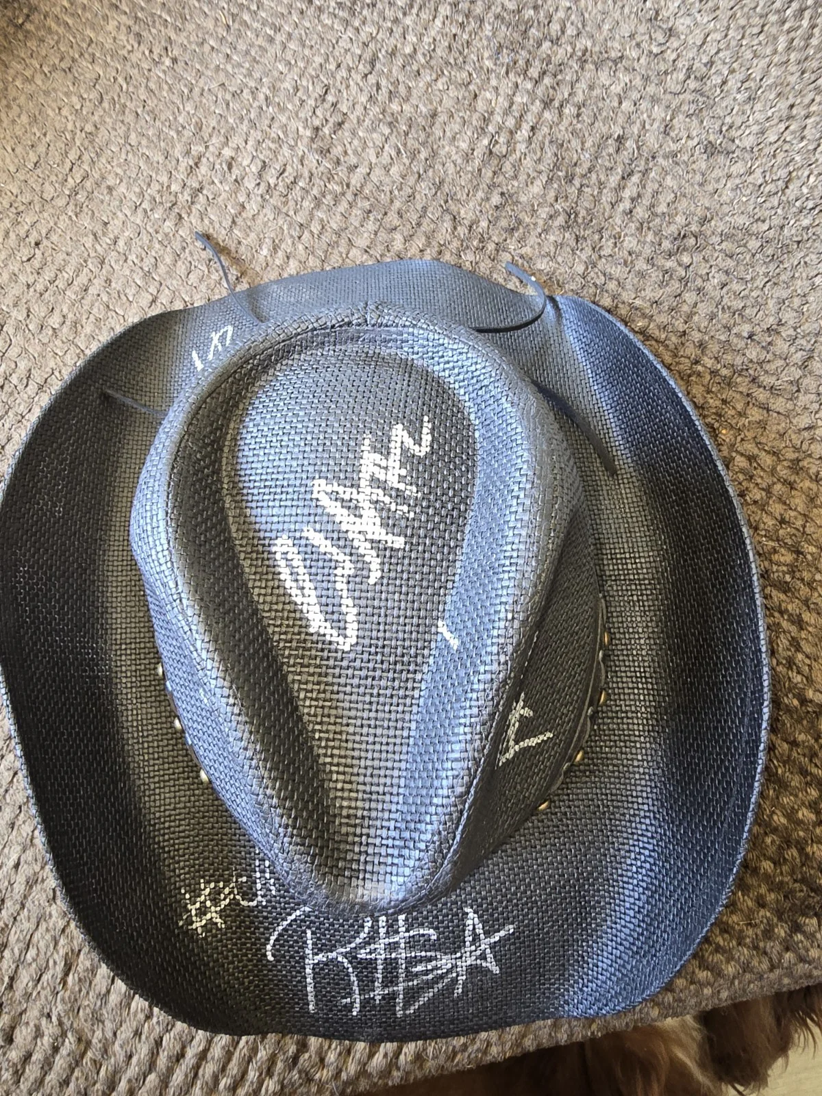 Texas Hippie Coalition SIGNED Cowboy Hat FULL BAND Big Dad Ritch BFE Rock Club., image 2