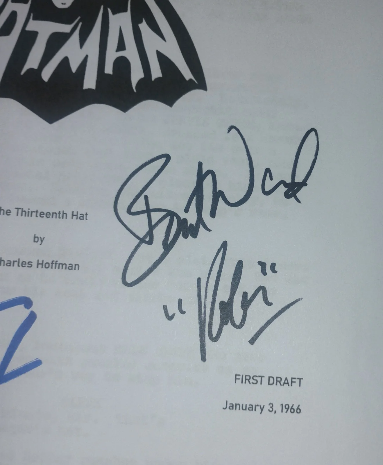 Adam West & Burt Ward Hand Signed Batman Script COA - NO US TARIFFS, image 3