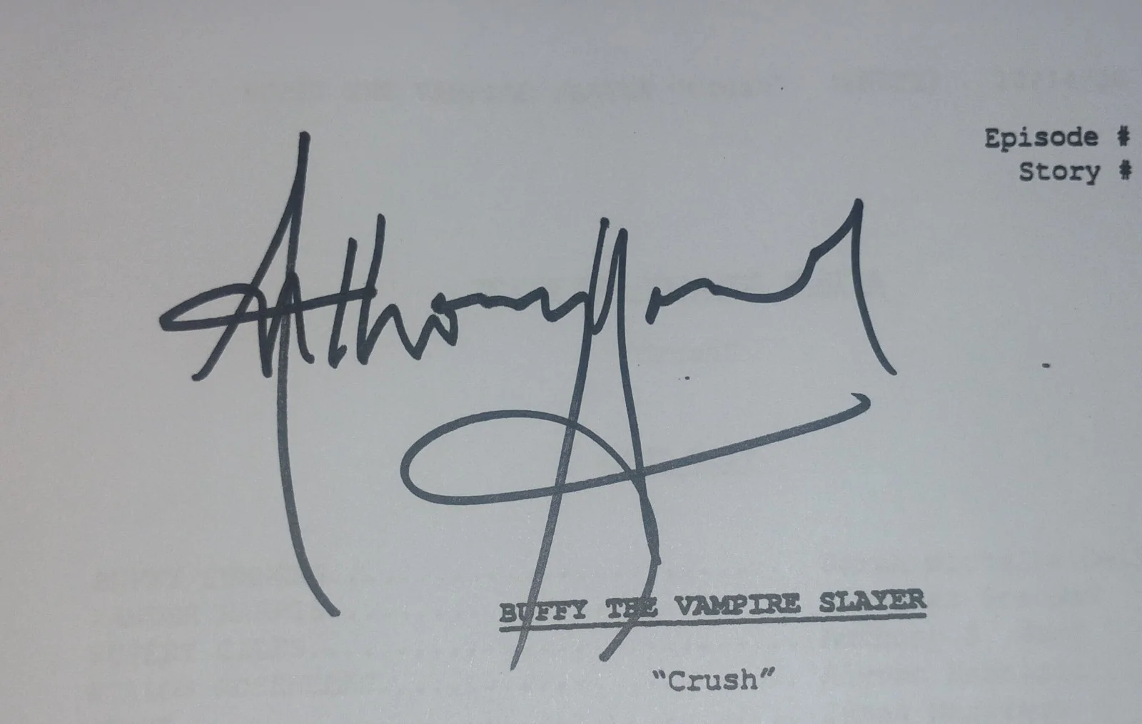 Buffy The Vampire Slayer 3x Cast Hand Signed Script COA Nicholas Brendon, image 3