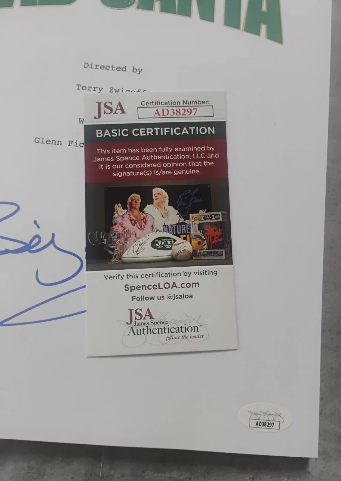 Billy Bob Thornton Hand Signed Bad Santa Script JSA COA, image 4