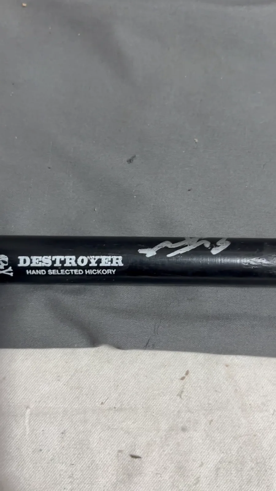 Unknown SIGNED Autographed VATER Eternal Black DESTROYER hickory wood DRUM STICK, image 2