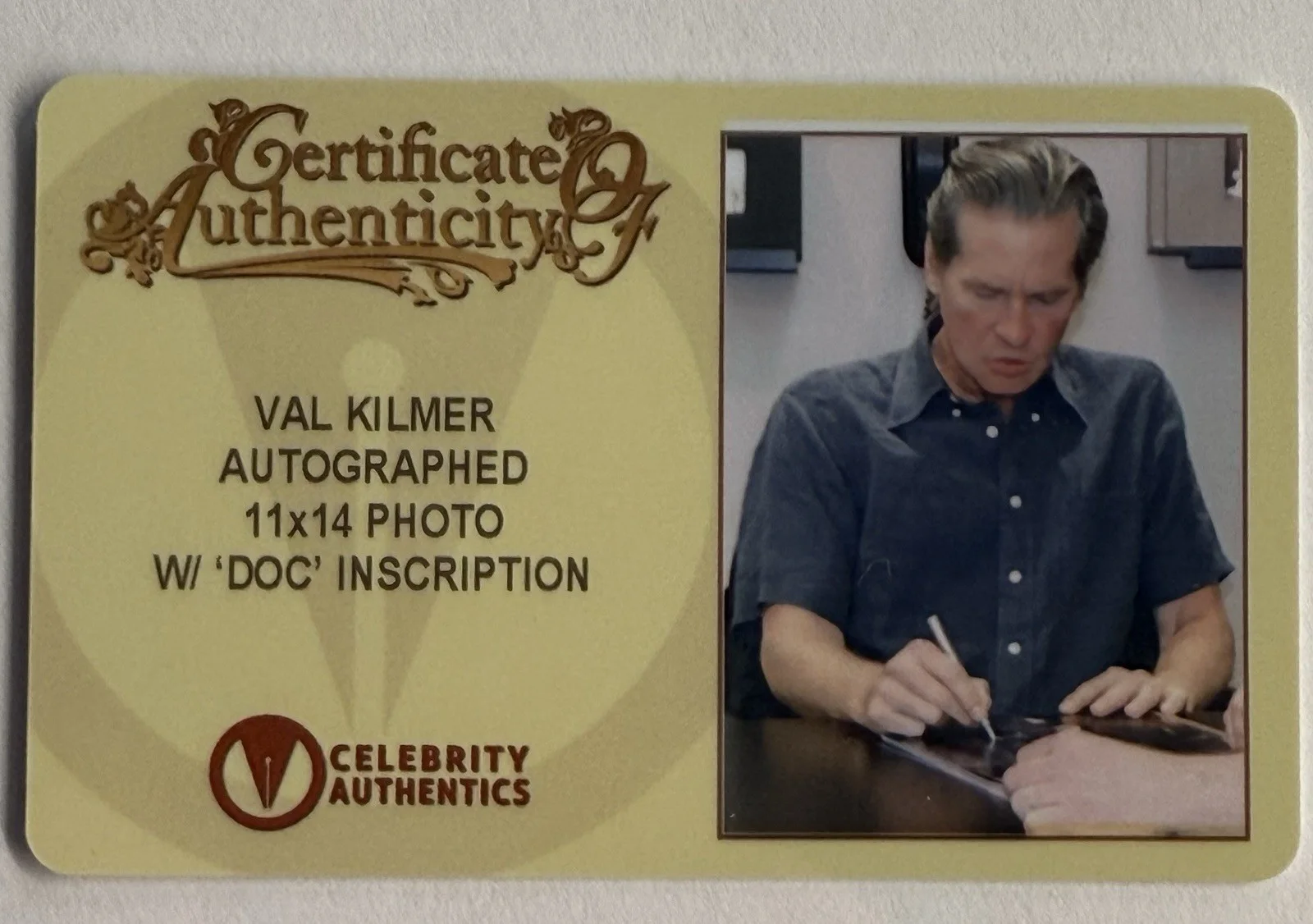 Val Kilmer Signed “Doc” 11x14 Auto - Tombstone - Celebrity Authentics COA Rare, image 4