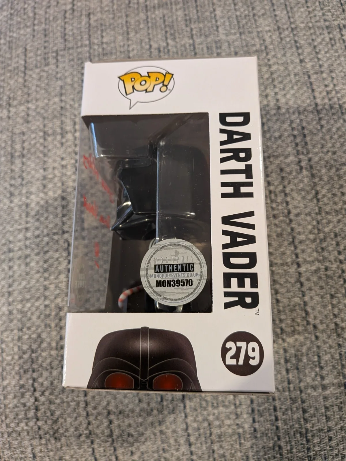 Darth Vader Chase Autographed Funko, image 3