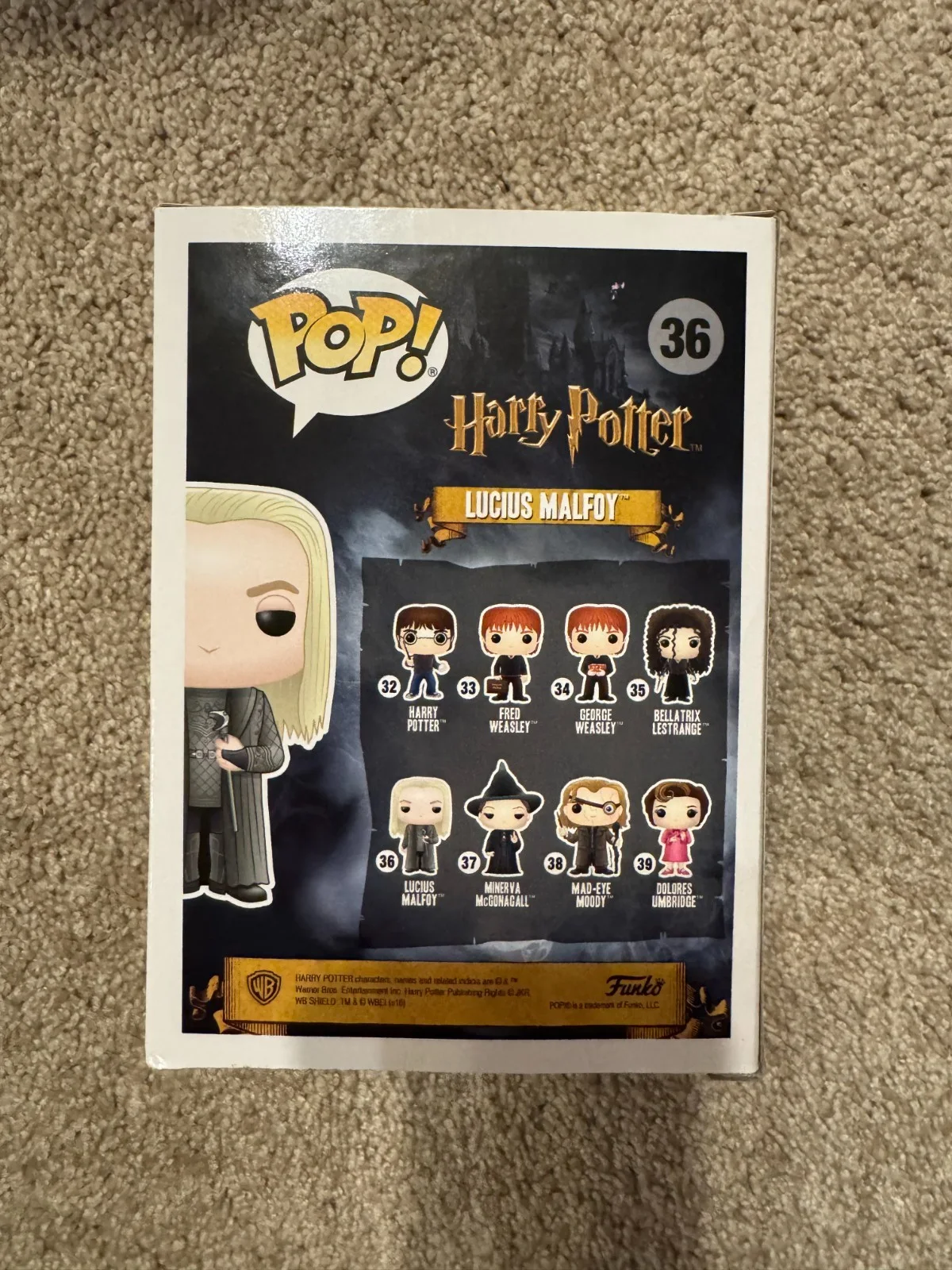 Jason Isaacs Signed Lucius Malfoy Funko Pop Harry Potter 36 SWAU COA WS, изображение 4