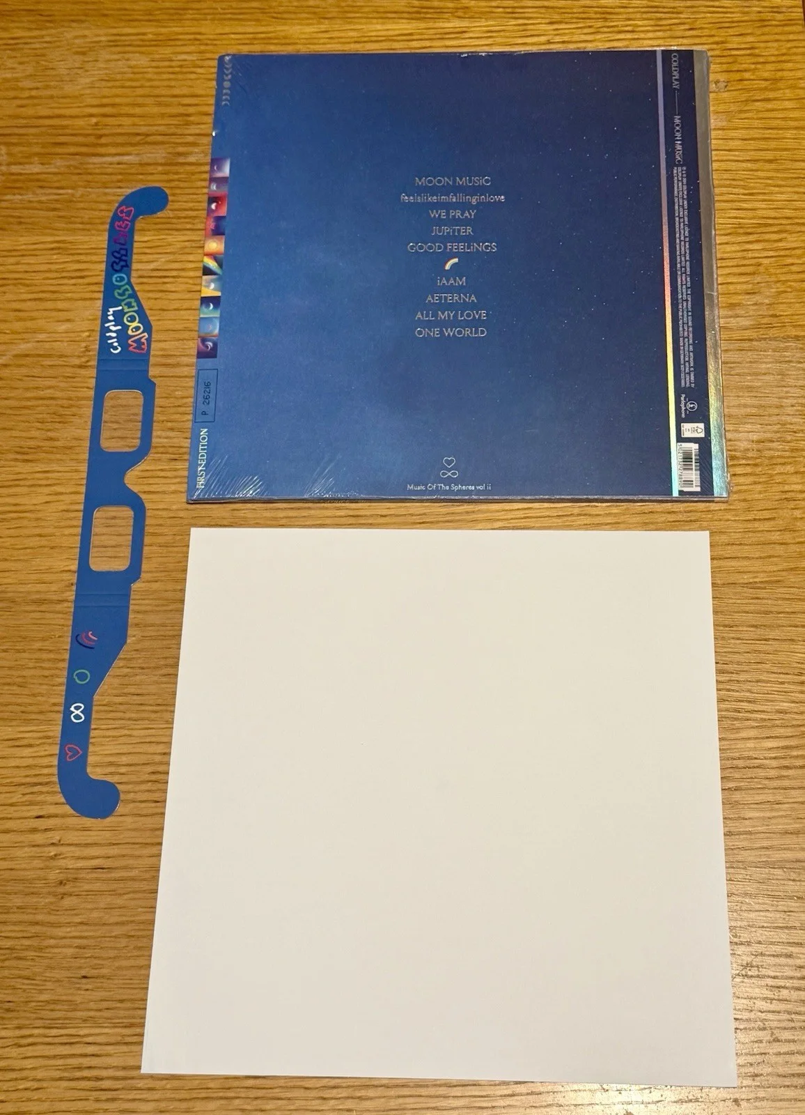 SIGNED Coldplay Vinyl - Moon Music W/ Pink Translucent LP Autograph Poster NEW, изображение 5