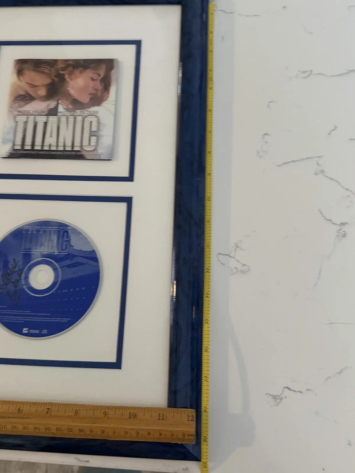 Celine Dion Signed Autograph Titanic OST Soundtrack CD Framed COA, image 3