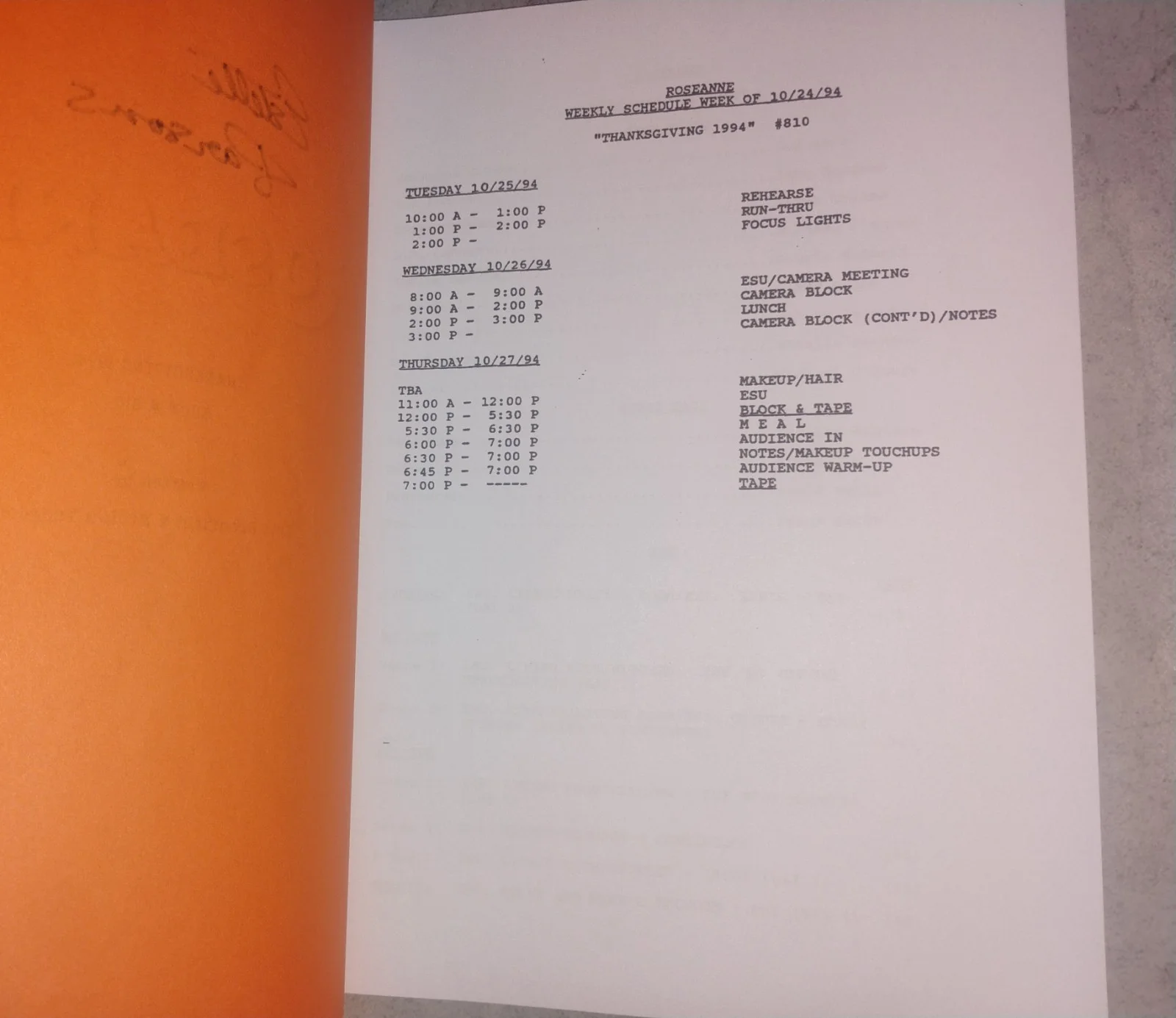 Estelle Parsons Hand Signed Roseanne Script COA - NO US TARIFFS, image 4