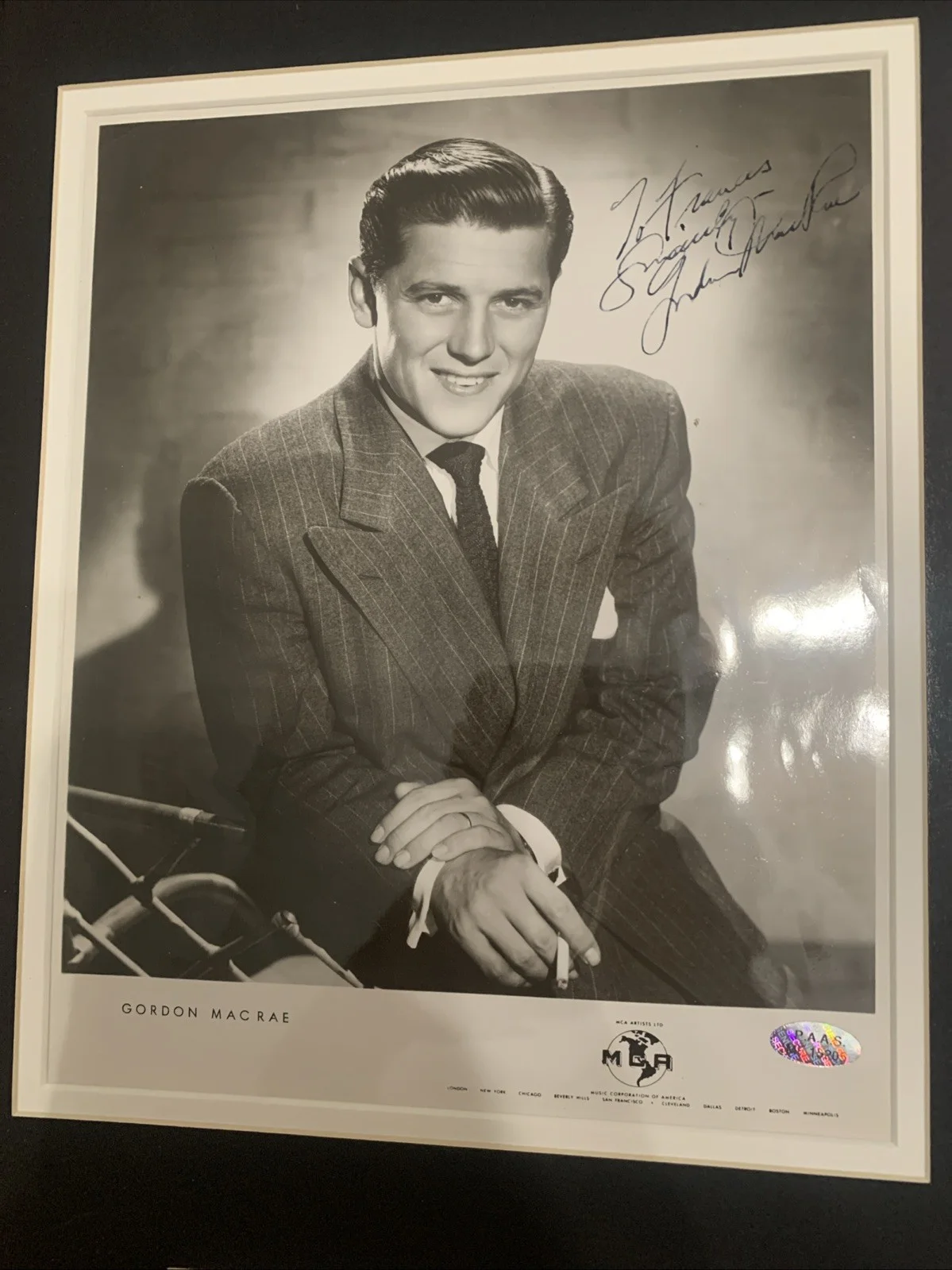 Gordon MacRae Signed Multi-photo Display Collage Memorabilia, image 2