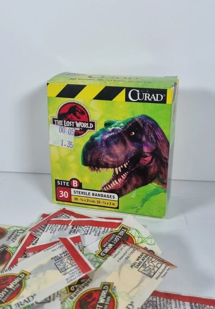Vintage 1997 Jurrasic Park: The Lost World Dino Damage Curad Adhesive Bandages, изображение 3