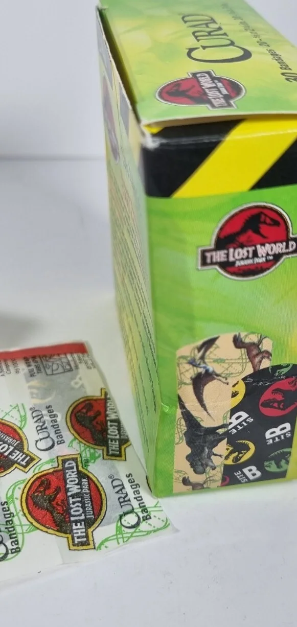 Vintage 1997 Jurrasic Park: The Lost World Dino Damage Curad Adhesive Bandages, изображение 5