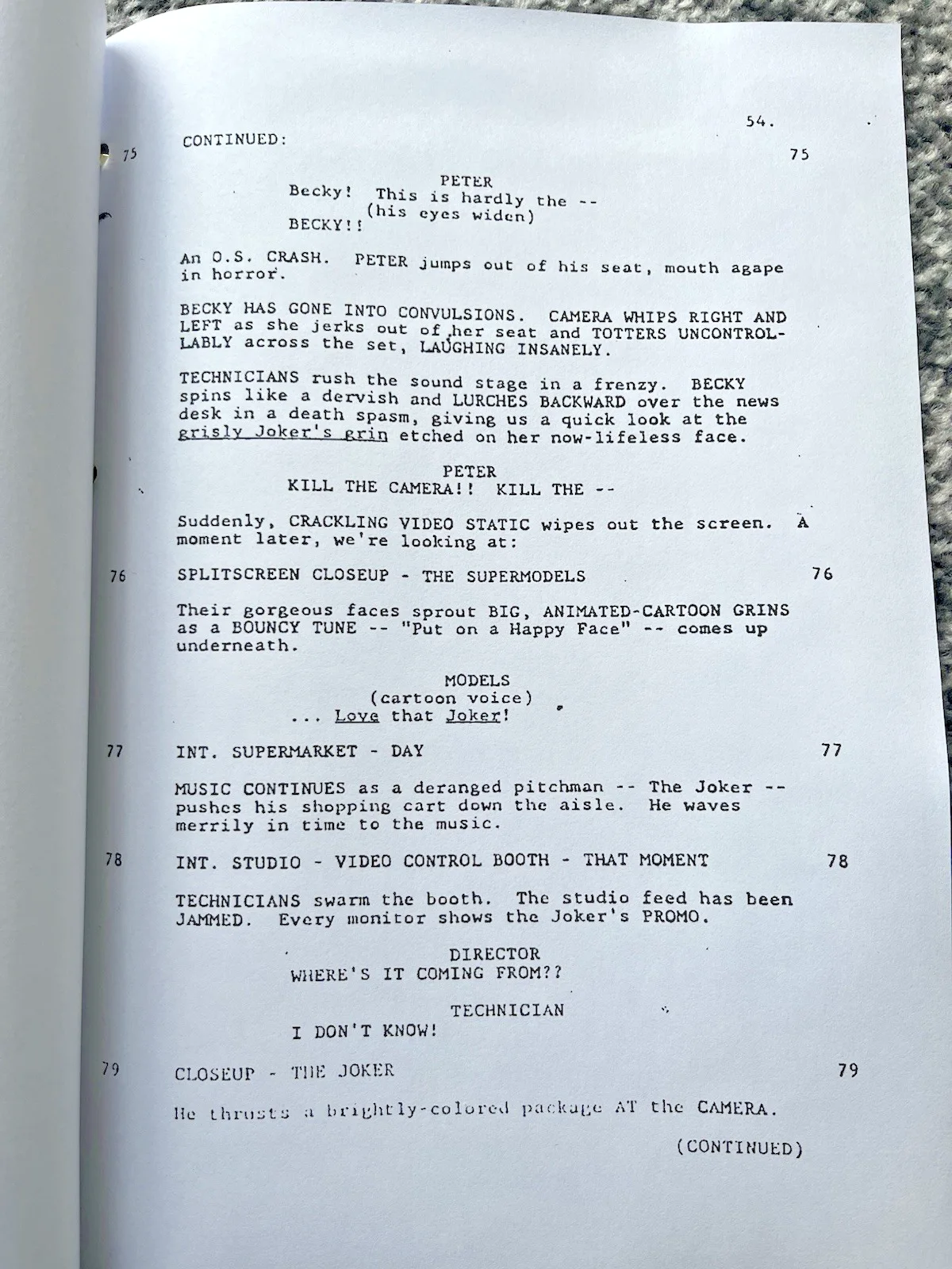 Batman (1989) Film Screenplay / Script. Michael Keaton, Jack Nicholson., image 2
