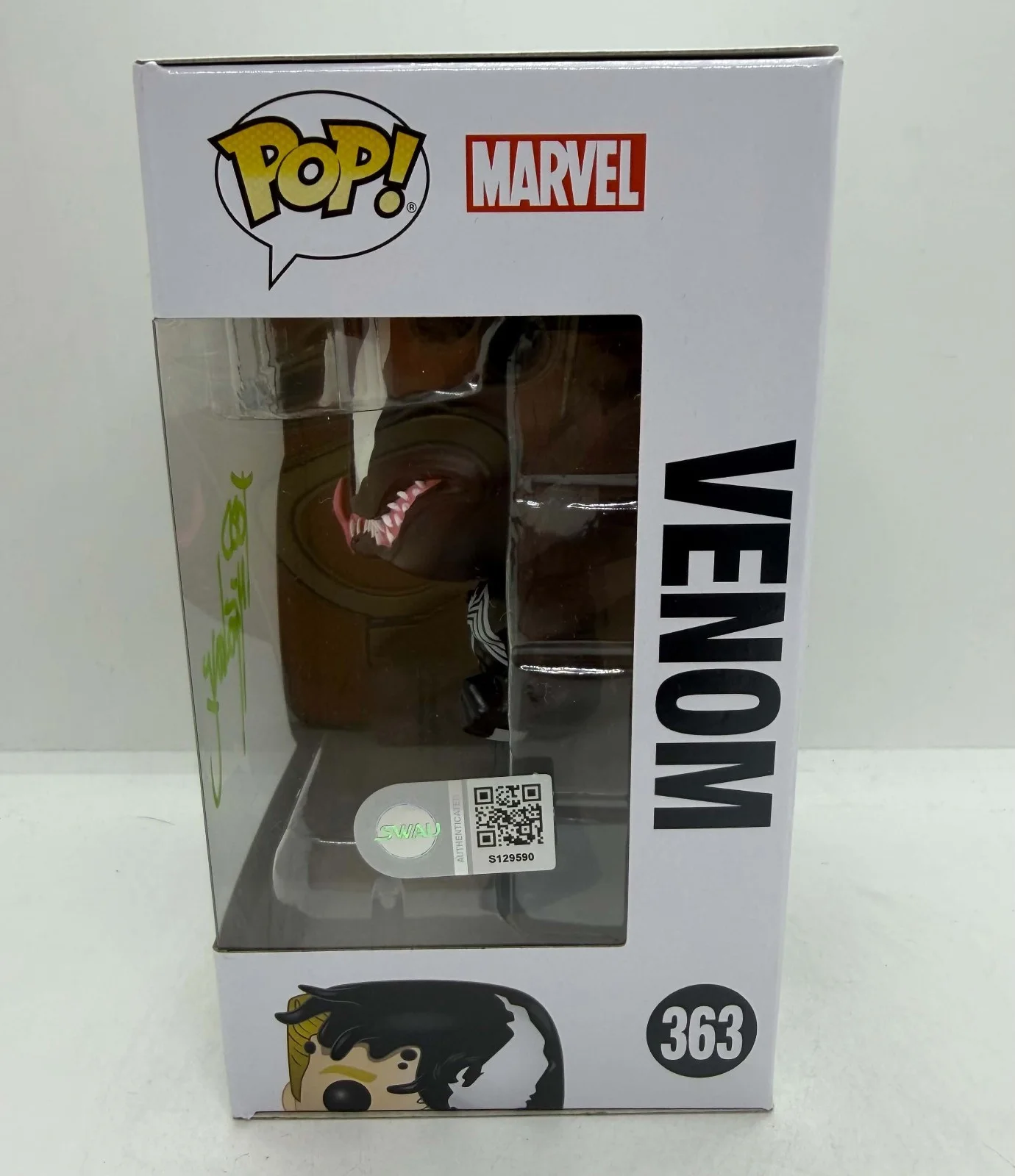 todd mcfarlane — Todd McFarlane Signed Marvel Venom Funko Pop #363 SWAU, image 2
