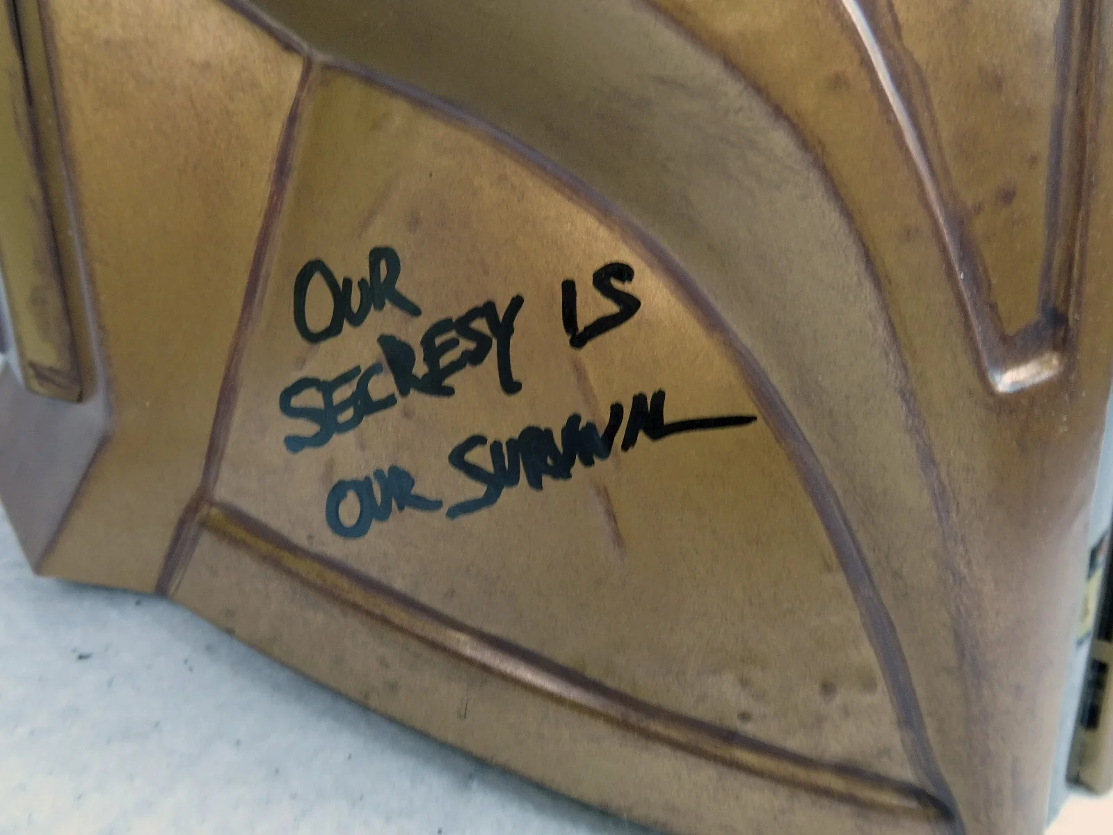 Emily Swallow — Emily Swallow Autographed Star Wars Mandalorian The Armorer Electronic Helmet, image 3