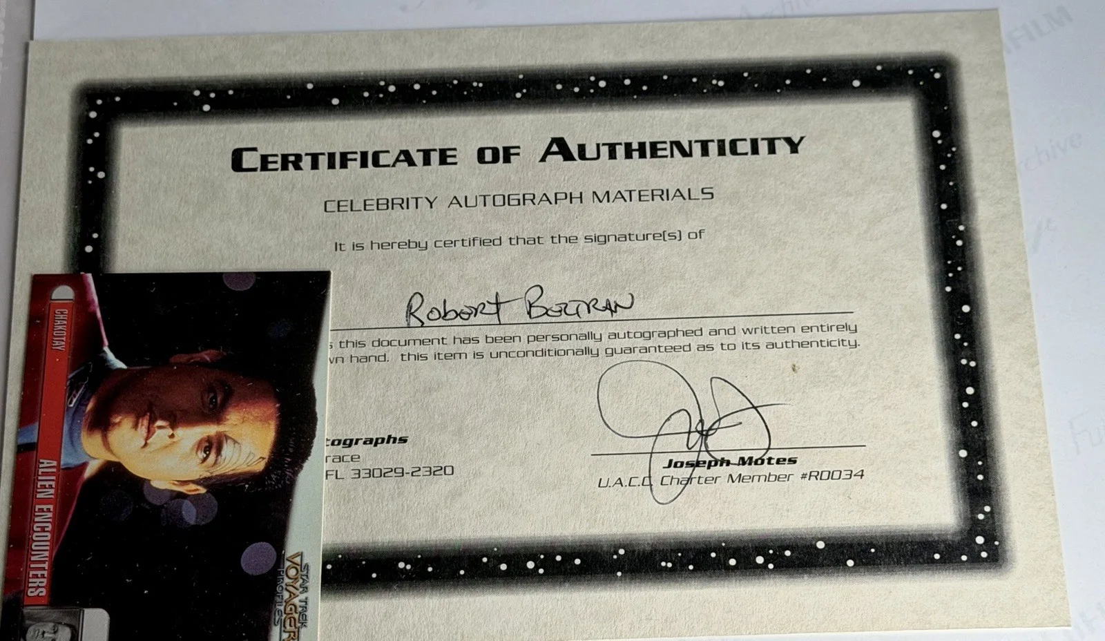 Robert Beltran — Robert Beltran Signed 8x10 Photo Star Trek Voyager Chakotay Autograph, изображение 3