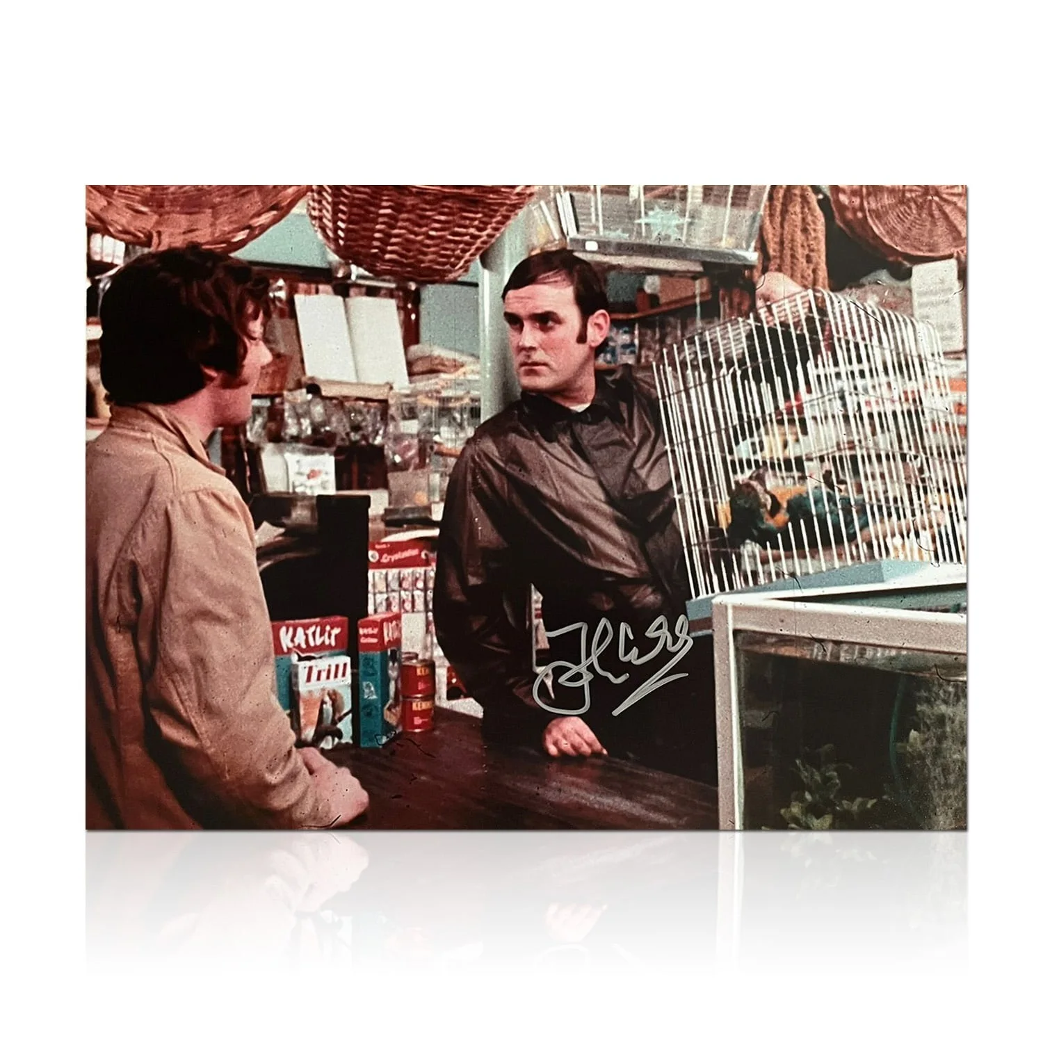 John Cleese — John Cleese Signed Monty Python Photo: Parrot Sketch