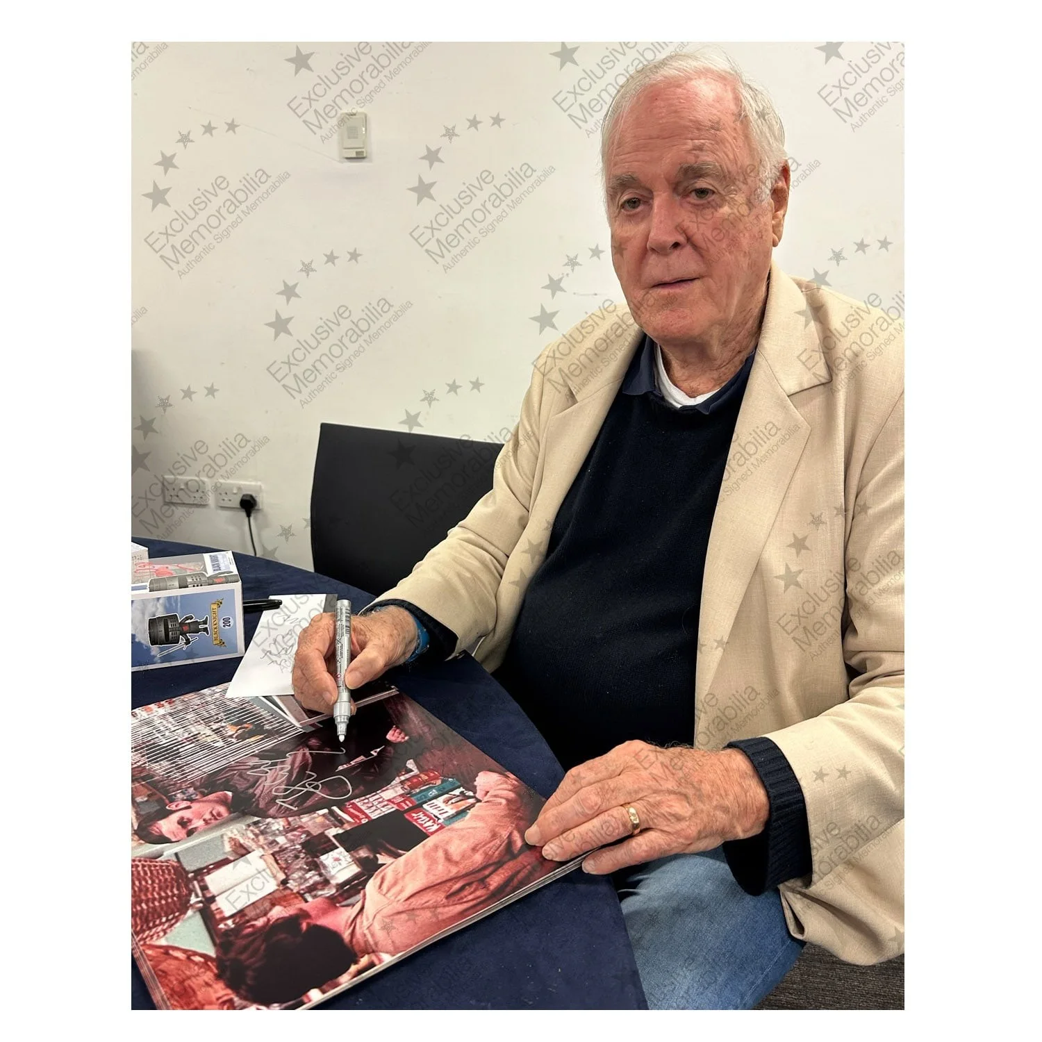 John Cleese — John Cleese Signed Monty Python Photo: Parrot Sketch, image 2