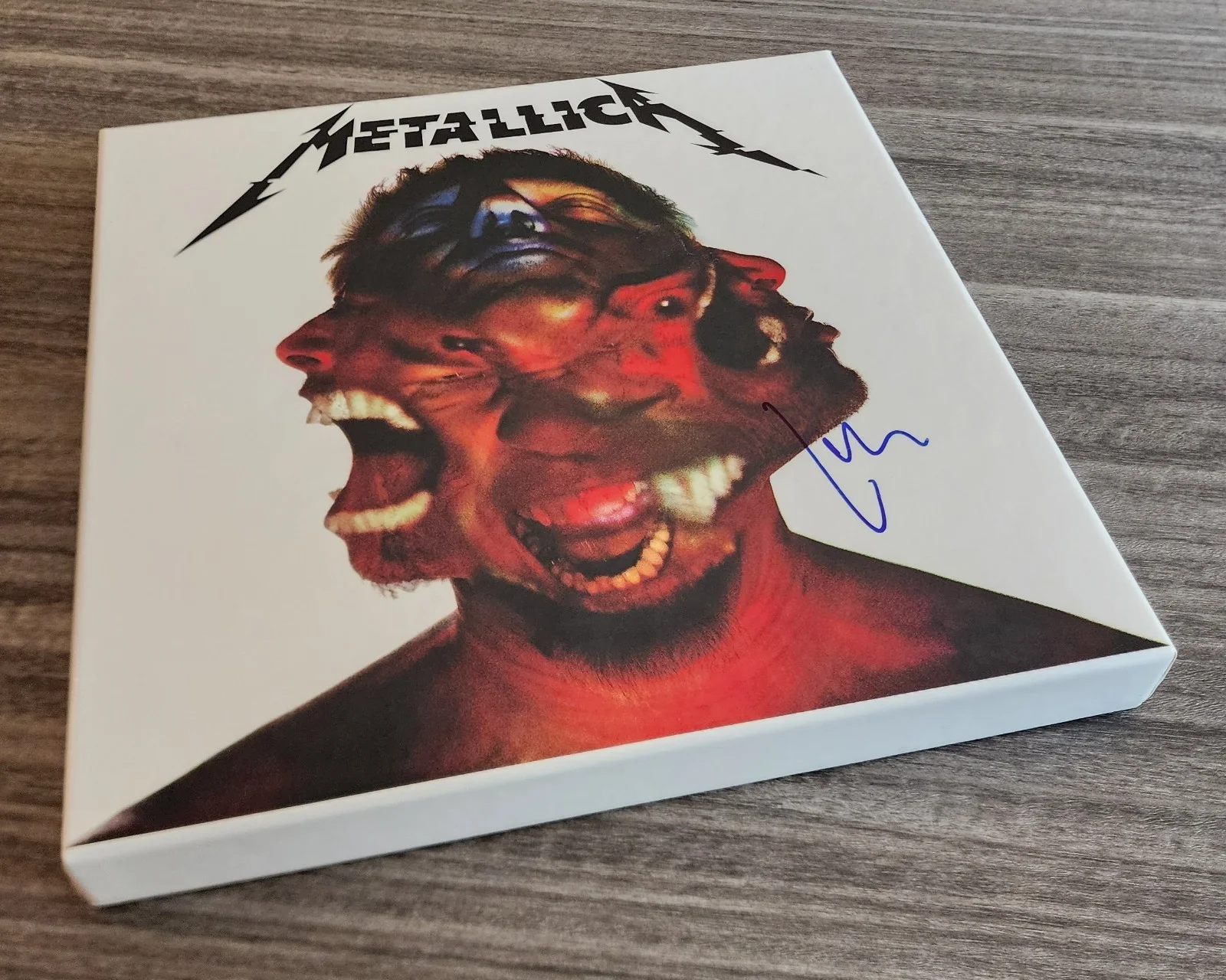 Lars Ulrich Signed Metallica - Hardwired Vinyl Record Box LEGEND RAD, изображение 2
