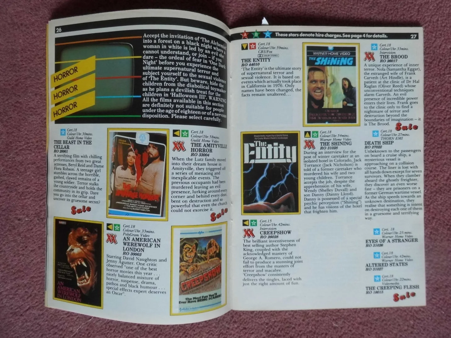VIDEO AT HOME (1984) UK mag VHS tapes HORROR, SCIENCE FICTION, etc, image 4