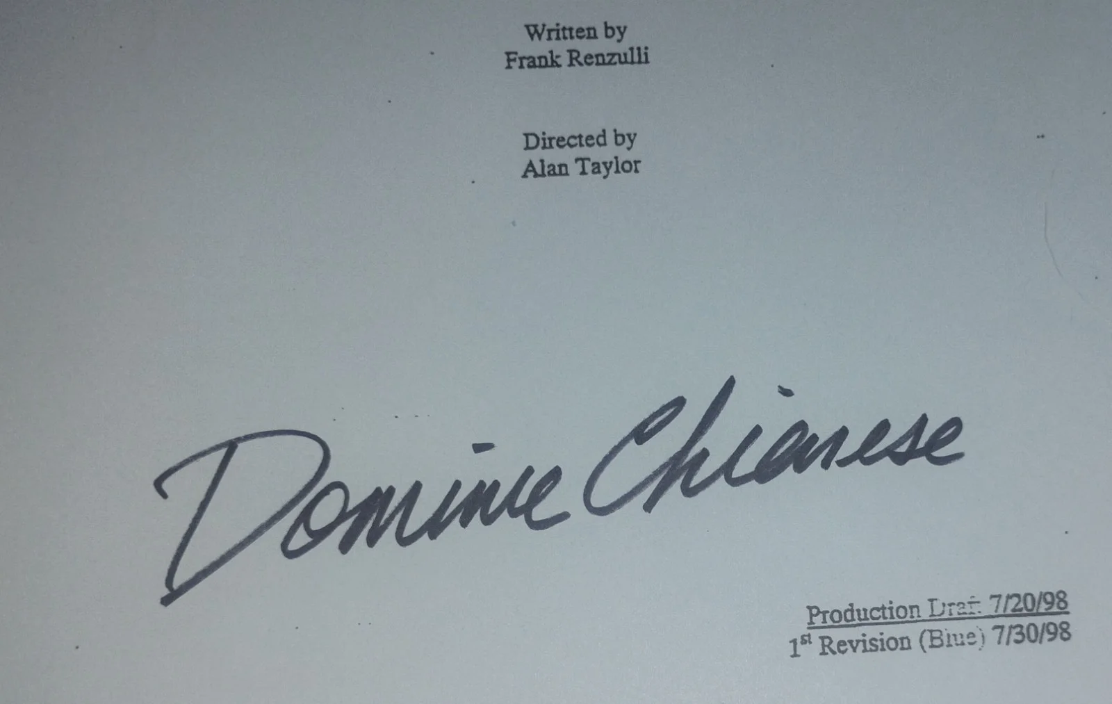 Dominic Chianese Hand Signed The Sopranos Script COA - NO US TARIFFS, image 3