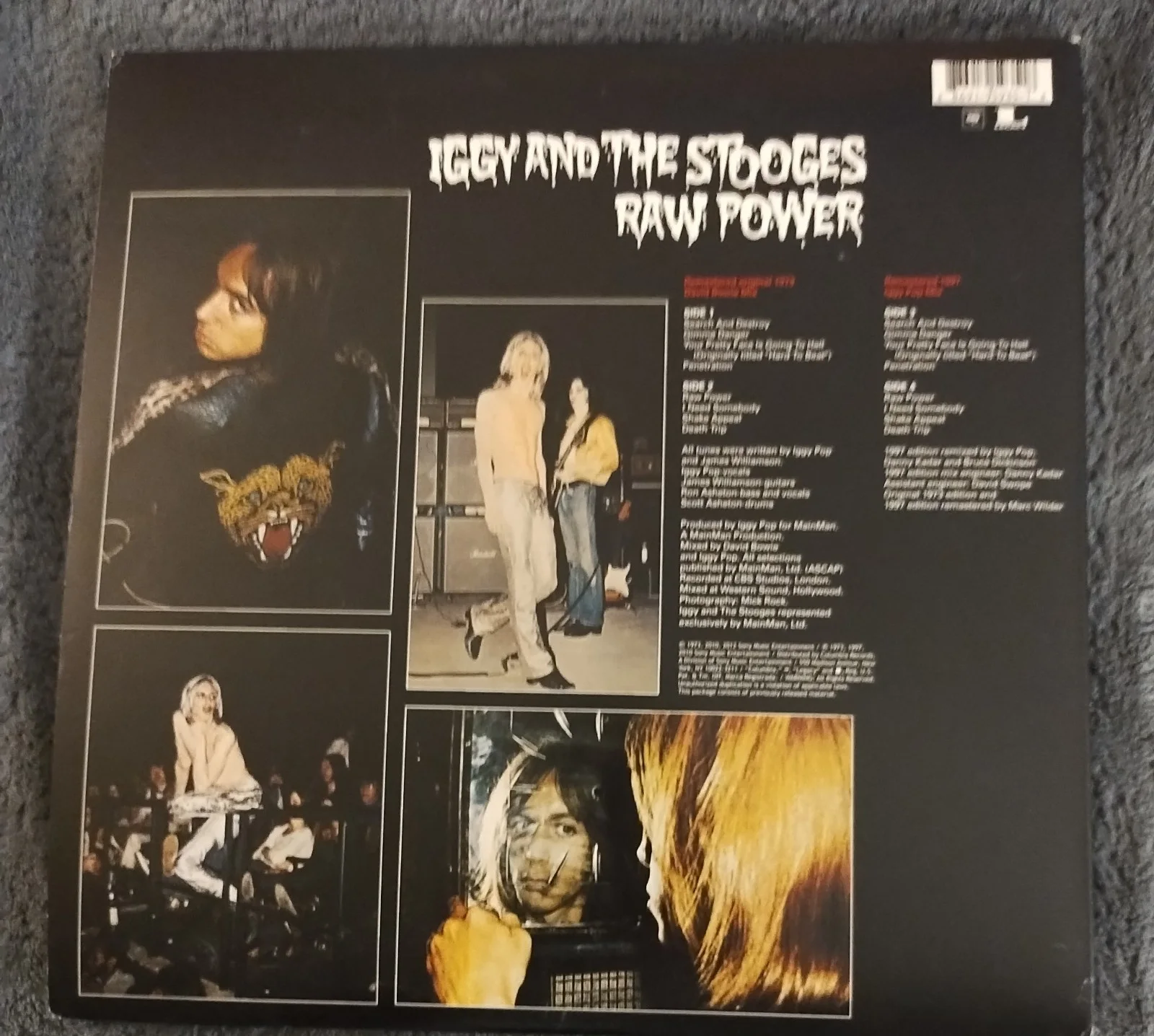 IGGY POP SIGNED AND THE STOOGES RAW POWER VINYL LP X2 PSA, изображение 2