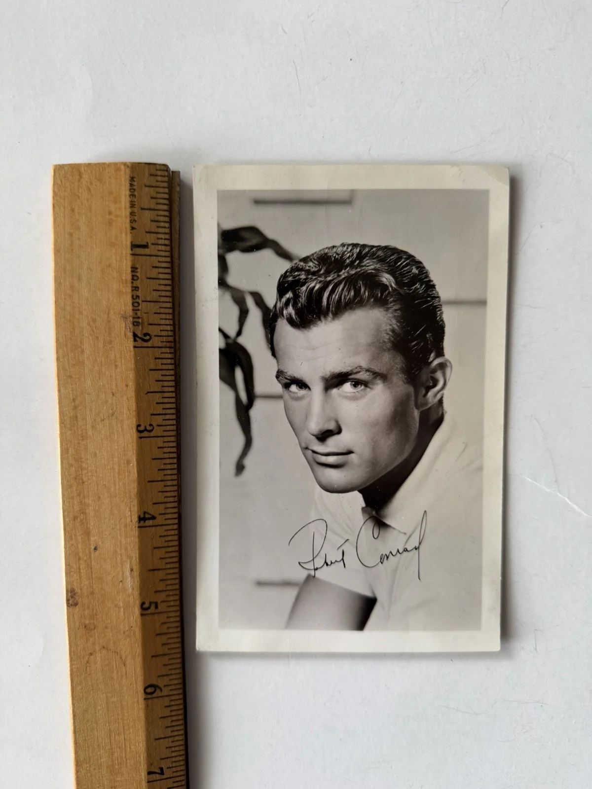 Robert Conrad — Robert Conrad SIGNED B&W Postcard Photo Movie TV Actor Wild Wild West Signed, изображение 2