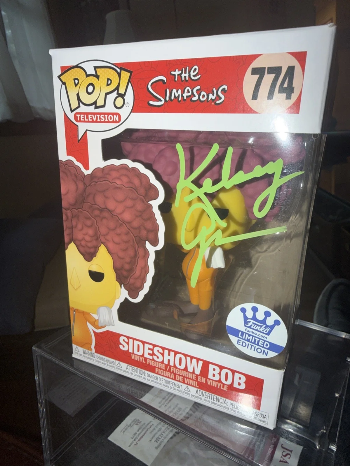 Kelsey Grammer — Kelsey Grammer Signed Sideshow Funko Pop 774 JSA Green Paint, изображение 2