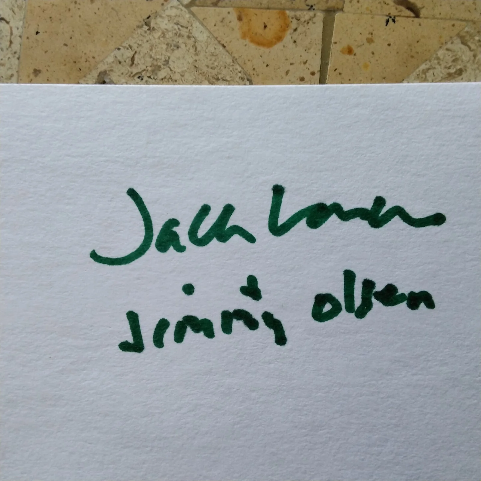Jack Larson SIGNED Card 60s TV Actor Superman Jimmy Olson Golly Jeepers Reeves, image 5