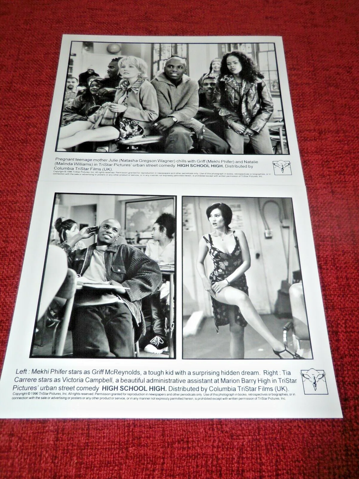 SET OF 6 PRESS STILLS FOR FILM 'HIGH SCHOOL HIGH' - MEKHI PHIFER, TIA CARRERE, изображение 2