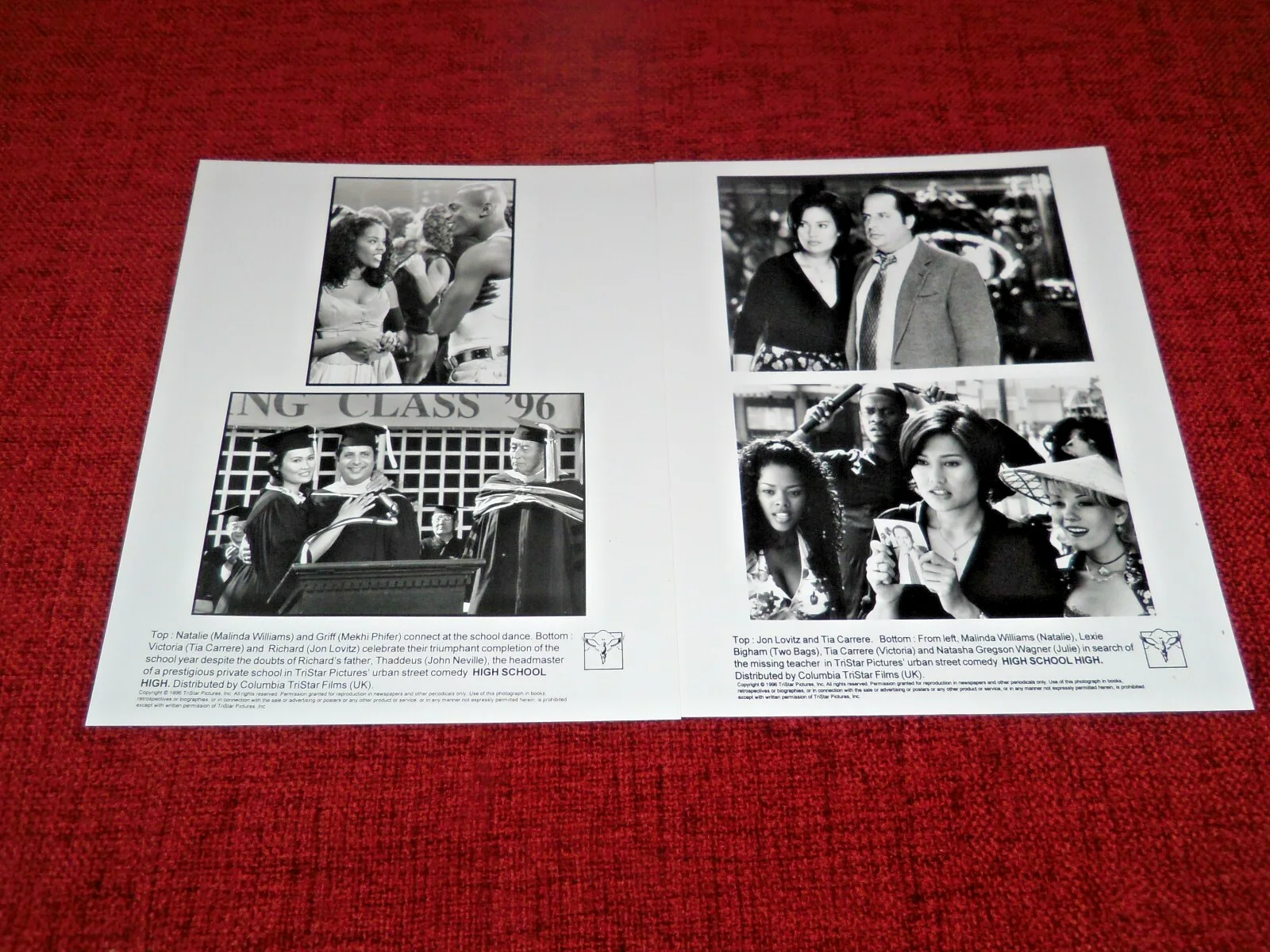 SET OF 6 PRESS STILLS FOR FILM 'HIGH SCHOOL HIGH' - MEKHI PHIFER, TIA CARRERE, изображение 4