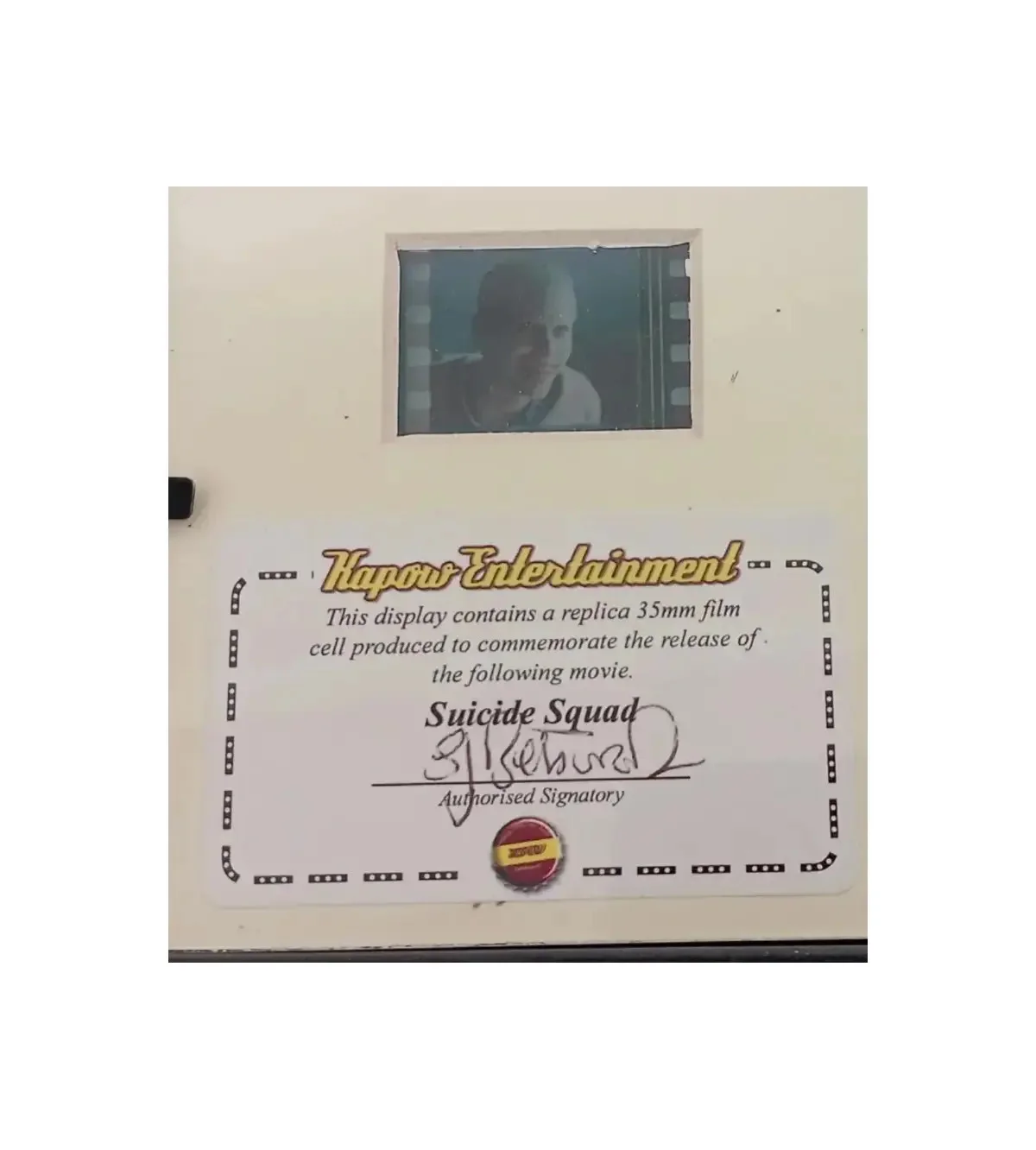 Suicide Squad Framed 35mm Film Cell Display Kapow Entertainment COA 7" x 6", изображение 4