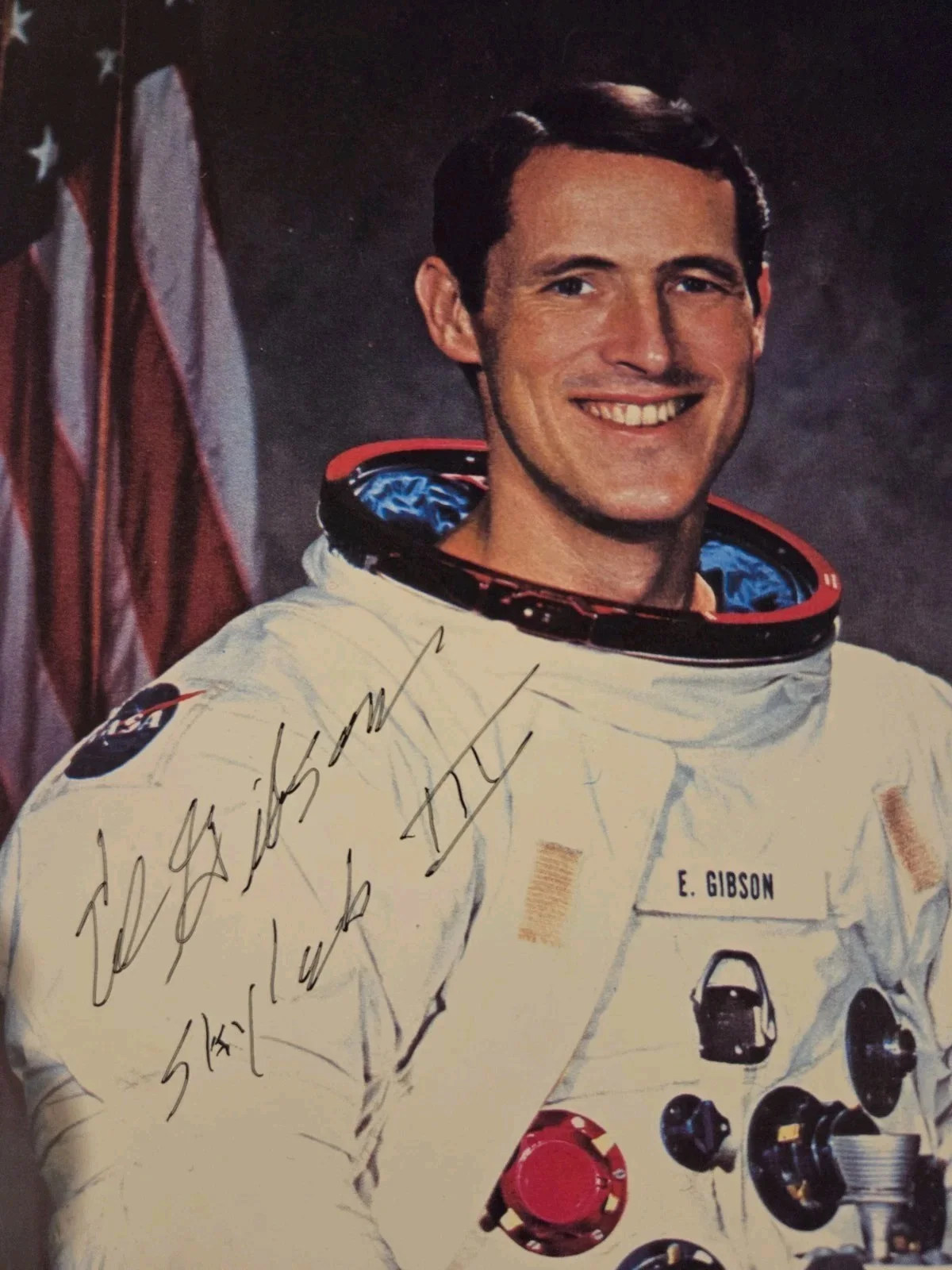 Edward Gibson — Edward G. Gibson SKYLAB ASTRONAUT hand signed NASA 8.5x11 LITHO PHOTO, image 4