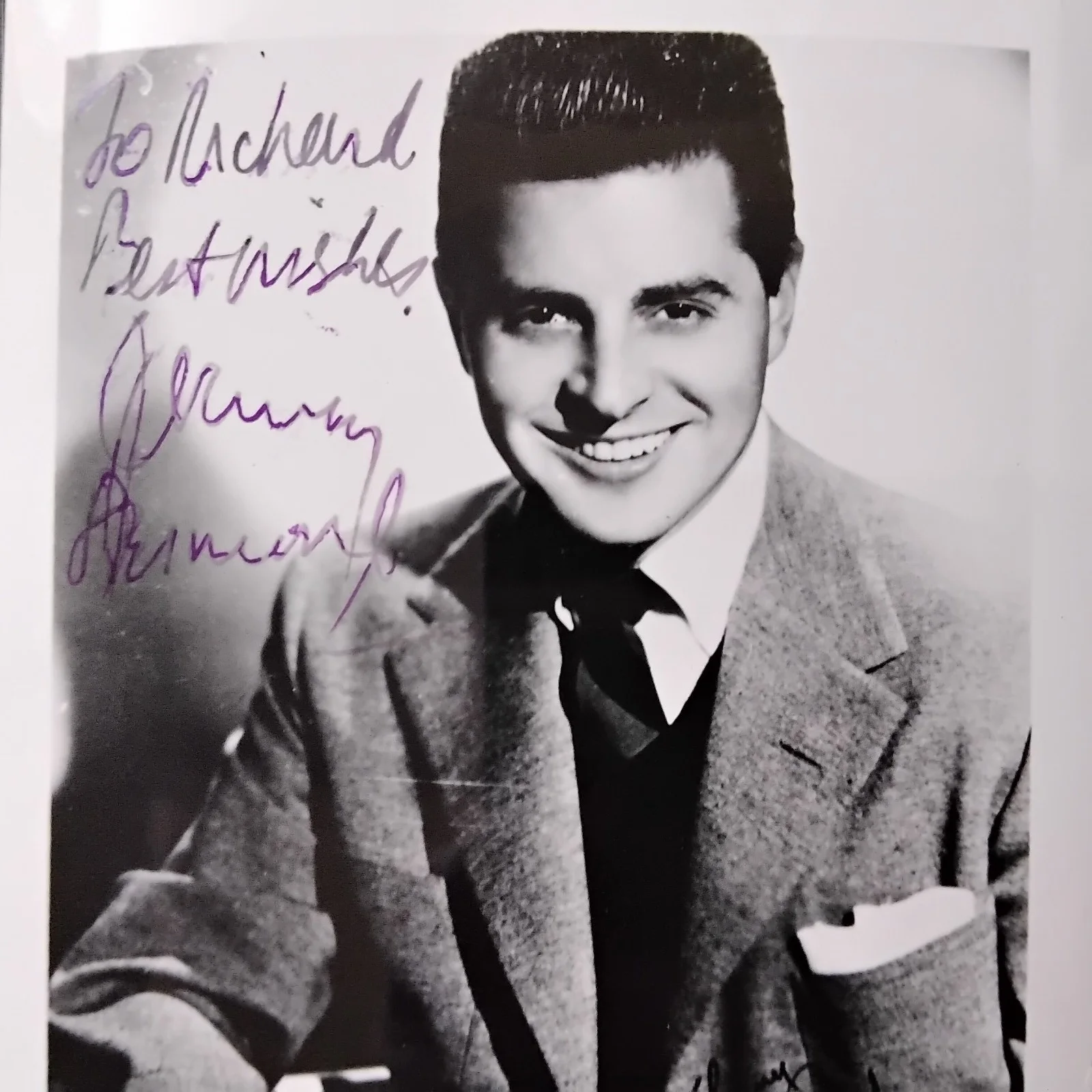 Johnny Desmond SIGNED Photo 40s Broadway Actor Singer Funny Girl C'est Si Bon, изображение 5