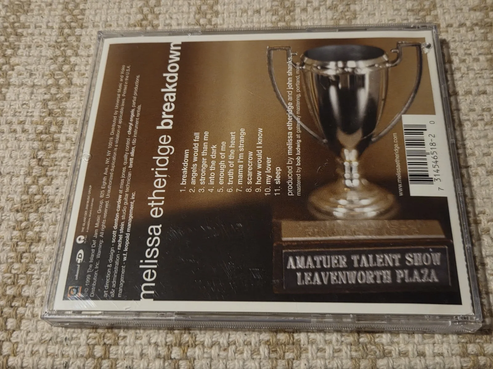 Melissa Etheridge - BREAKDOWN - Signed Autograph CD Cover, изображение 4