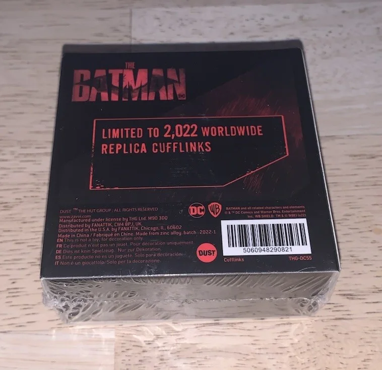 The Batman Bruce Wayne Replica Cufflinks DC Comics Dust Fanattik, image 2