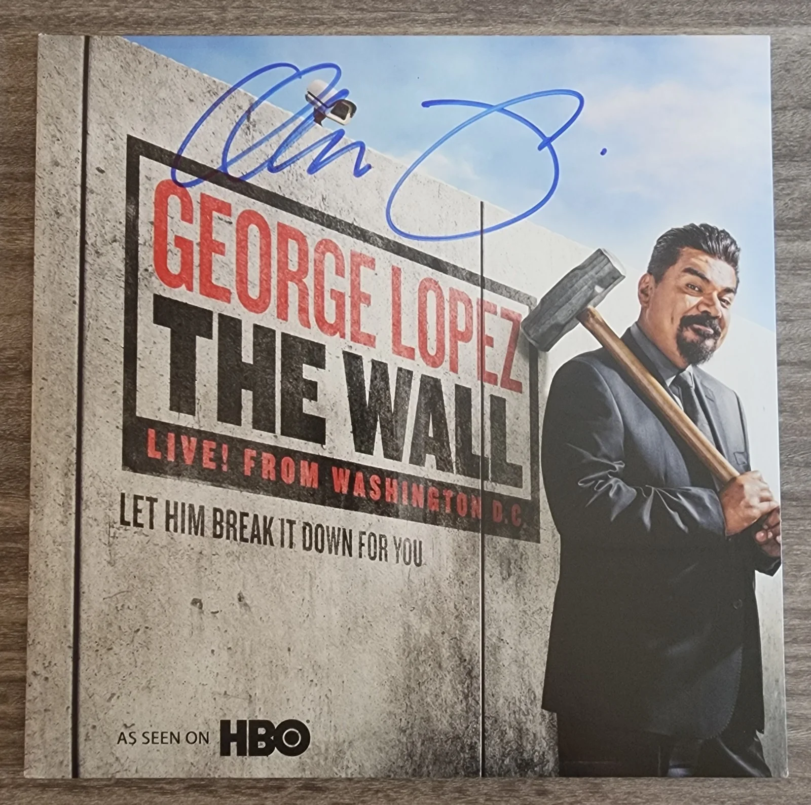George Lopez Signed The Wall Vinyl Record Stand Up Comedian RAD, изображение 2