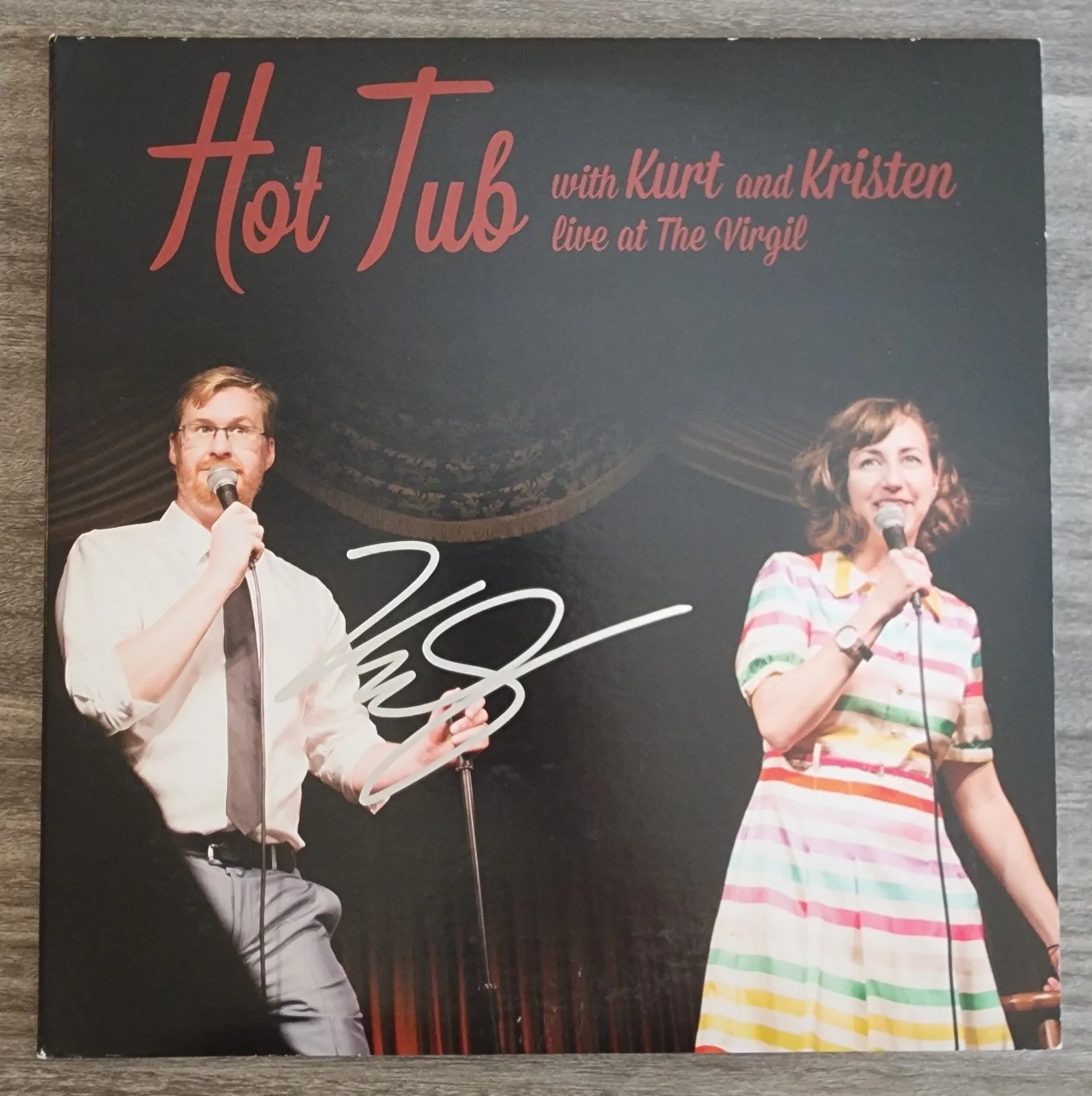 Kurt Braunohler Signed Hot Tub Live At The Virgil Vinyl Record Comedian RAD, изображение 3