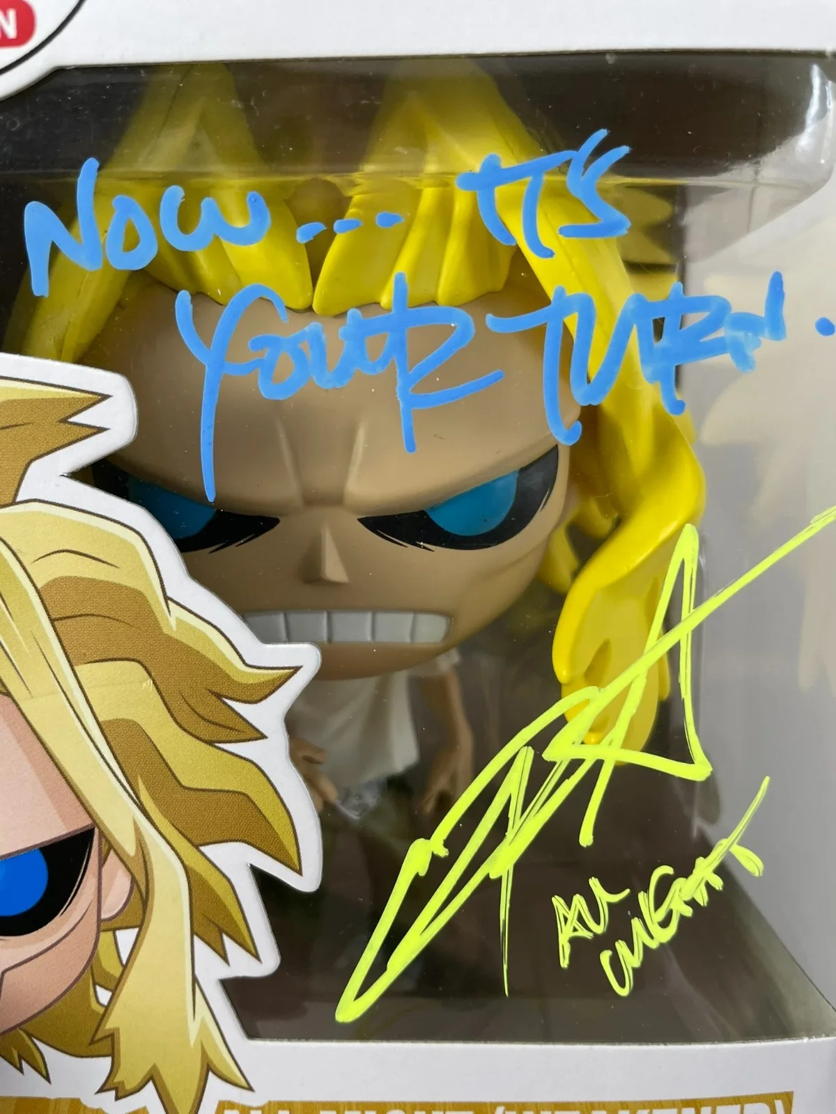 Chris Sabat — Chris Sabat Signed My Hero Academia All Might Weakened Funko POP! Vinyl JSA COA, изображение 2