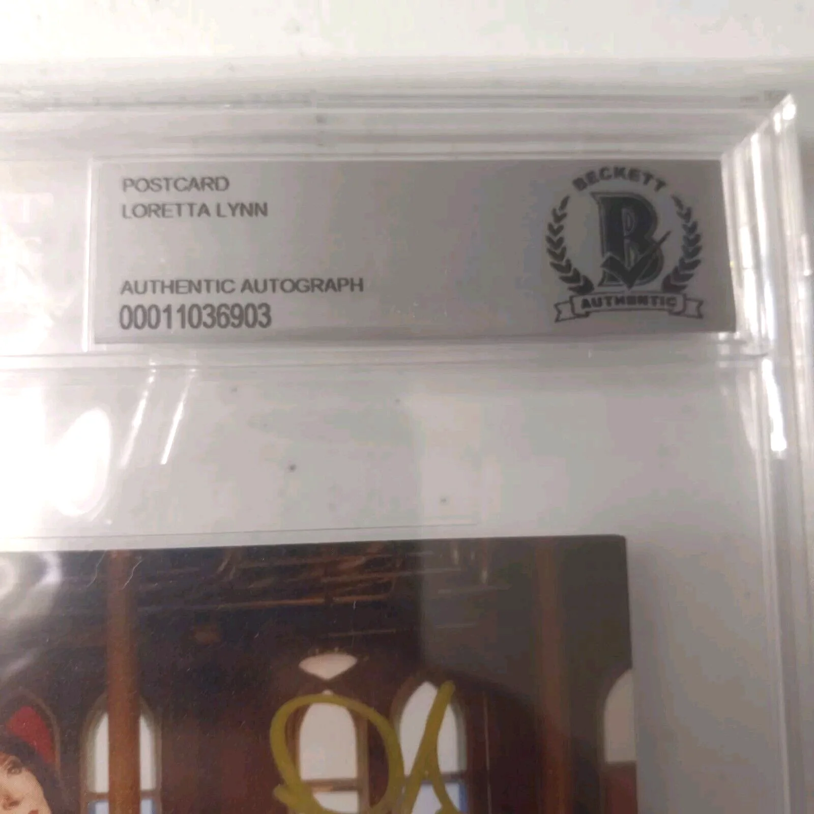 Loretta Lynn Coleminers Daughter 4x6 Signed Post Card BAS Certified & Slabbed, image 2