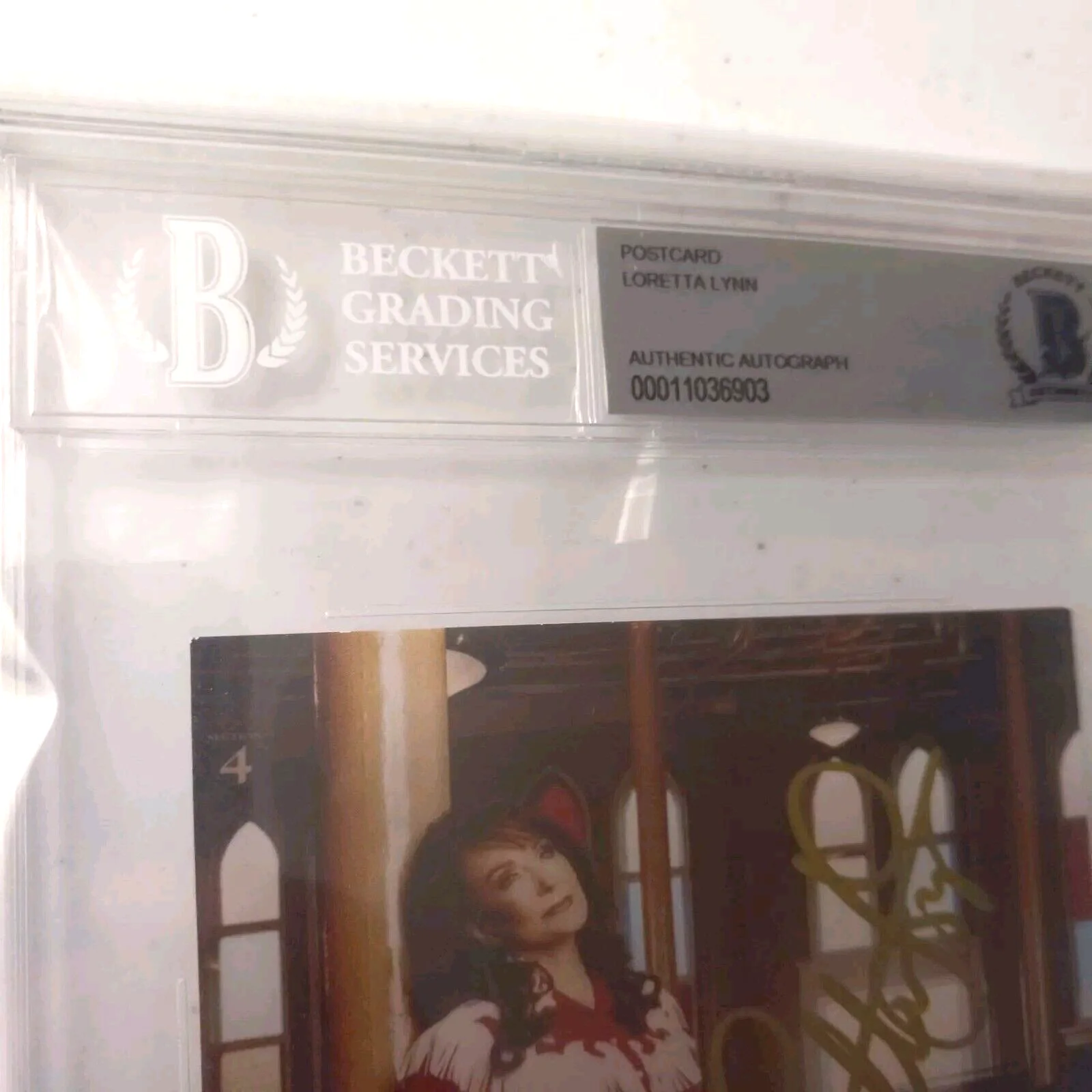 Loretta Lynn Coleminers Daughter 4x6 Signed Post Card BAS Certified & Slabbed, image 3