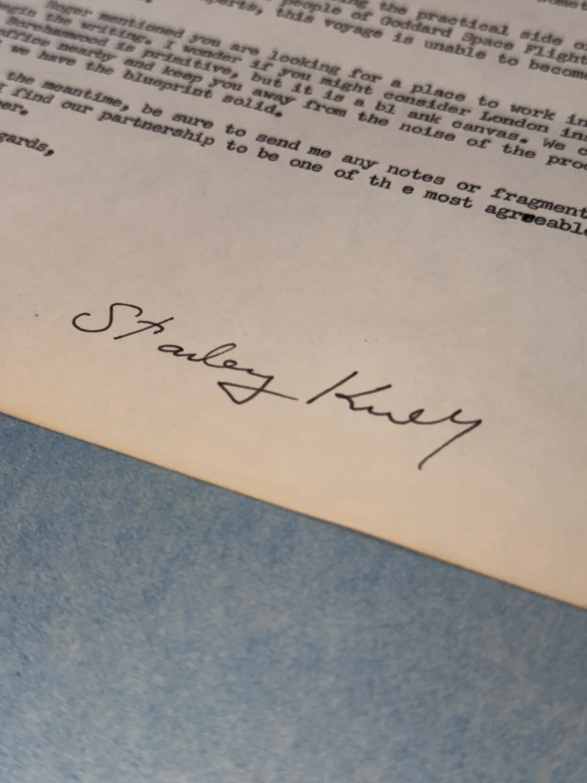 Stanley Kubrick — Stanley Kubrick 1964 Signed Letter to Arthur C. Clarke 2001 Origin & Sentinel, image 5
