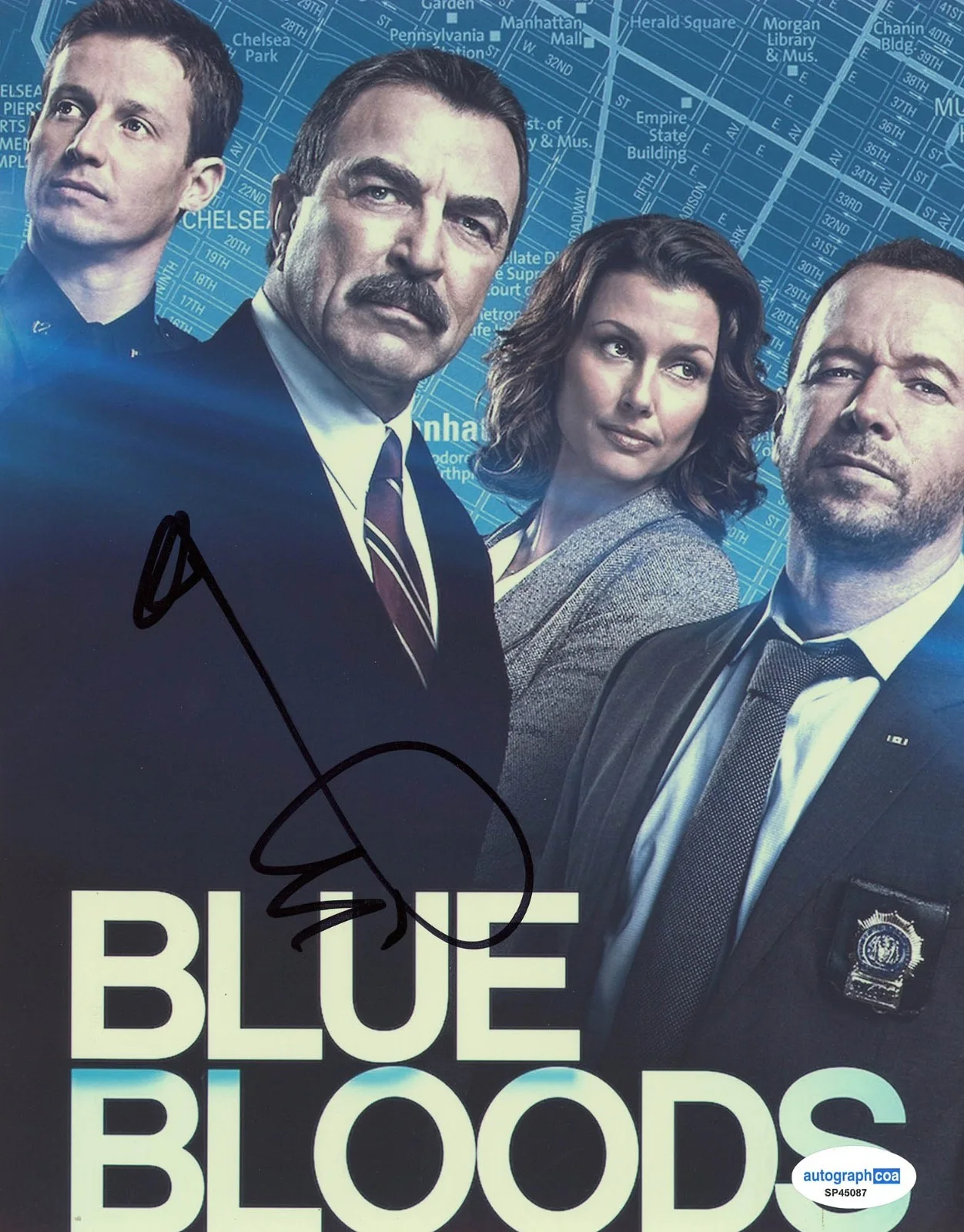Donnie Wahlberg — Donnie Wahlberg signed "BLUE BLOODS" 8x10 Photo i EXT PROOF Boston Blue ACOA COA, изображение 4
