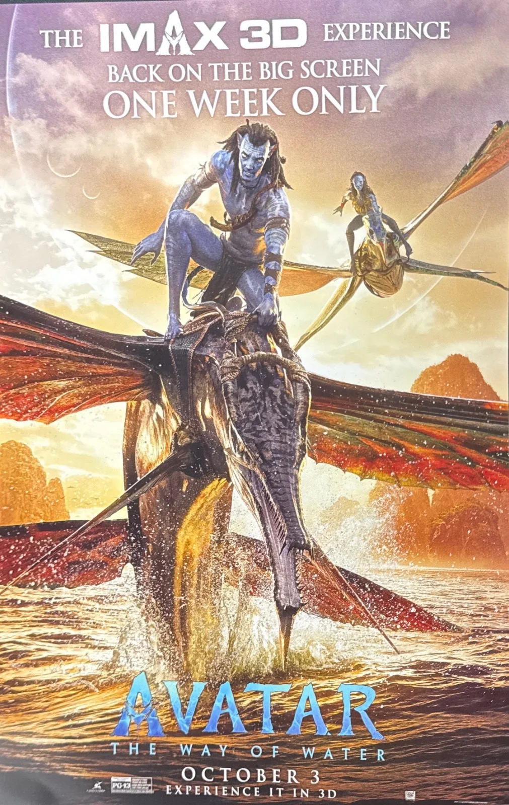 Miley Cyrus — Miley Cyrus Signed 13x19 Original Avatar Movie Poster PSA AQ52409, изображение 3