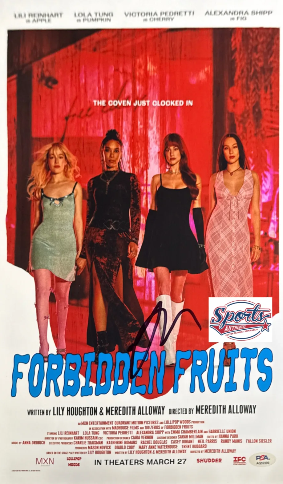 Lili Reinhart — Lili Reinhart Signed 11x17 Forbidden Fruits Movie Poster PSA AQ52399