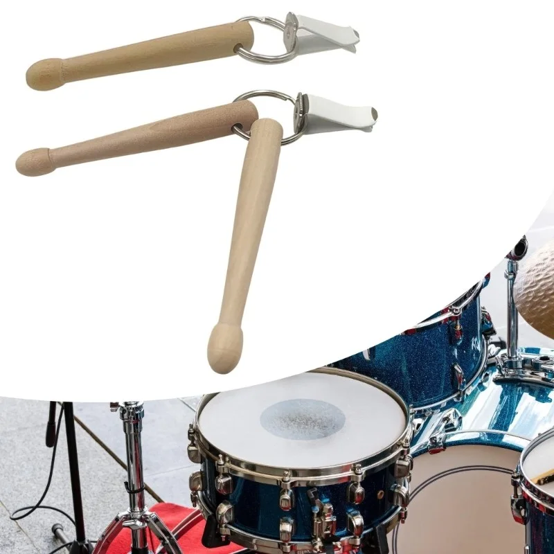 Musical Instrument Enthusiast Keychain Authentic Drumstick In Solid Maple, image 3