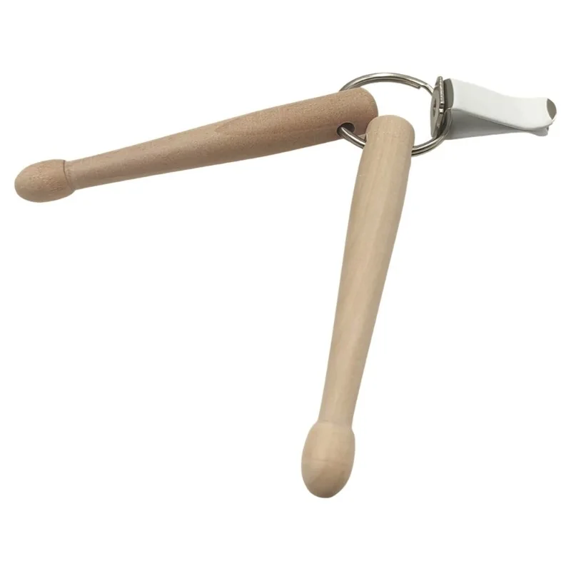 Musical Instrument Enthusiast Keychain Authentic Drumstick In Solid Maple, image 5