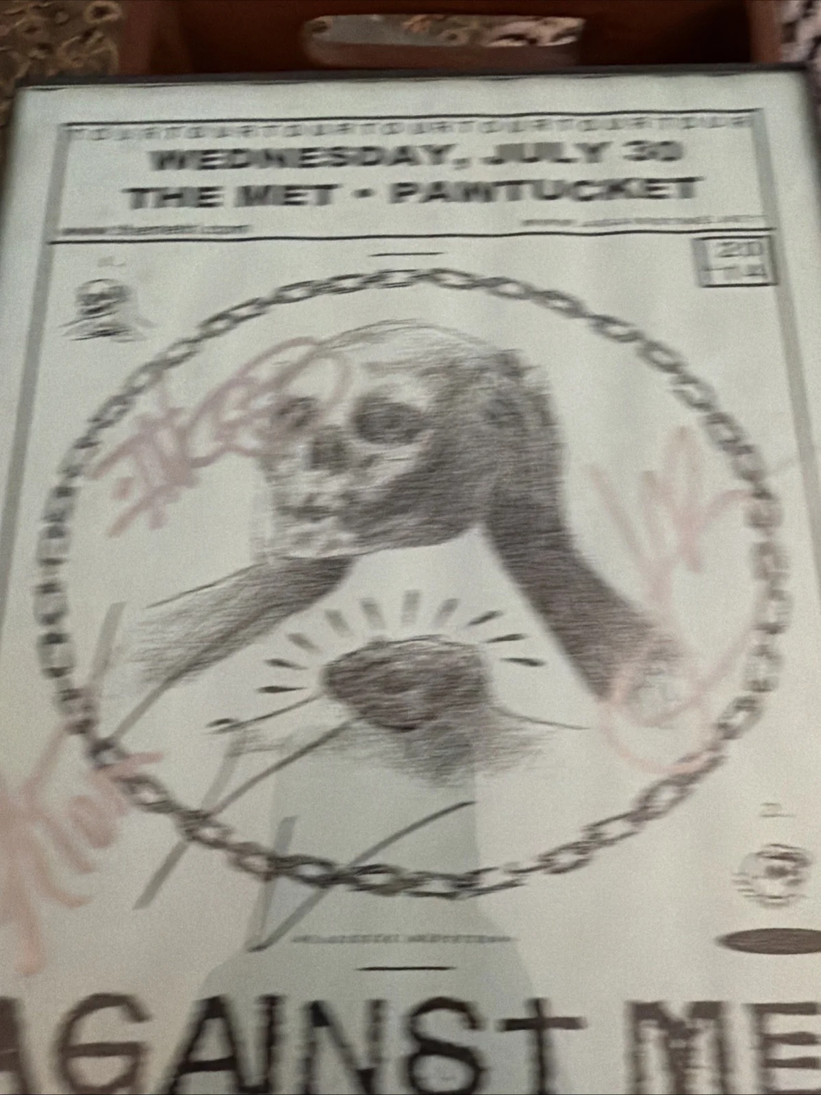 Against Me! Band Hand Signed Tour Poster 8.5 X 11, image 2